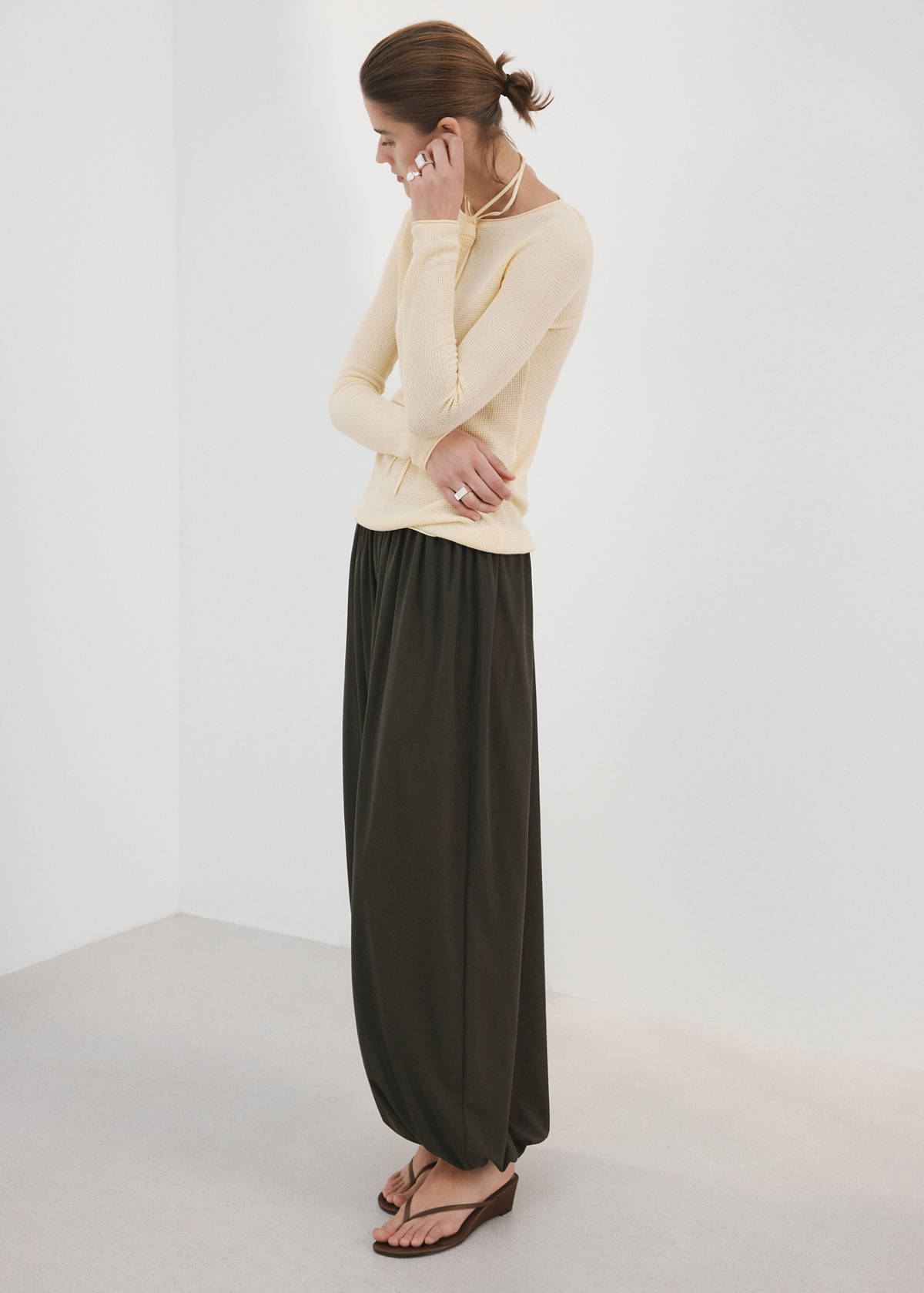 Fine-knit sweater