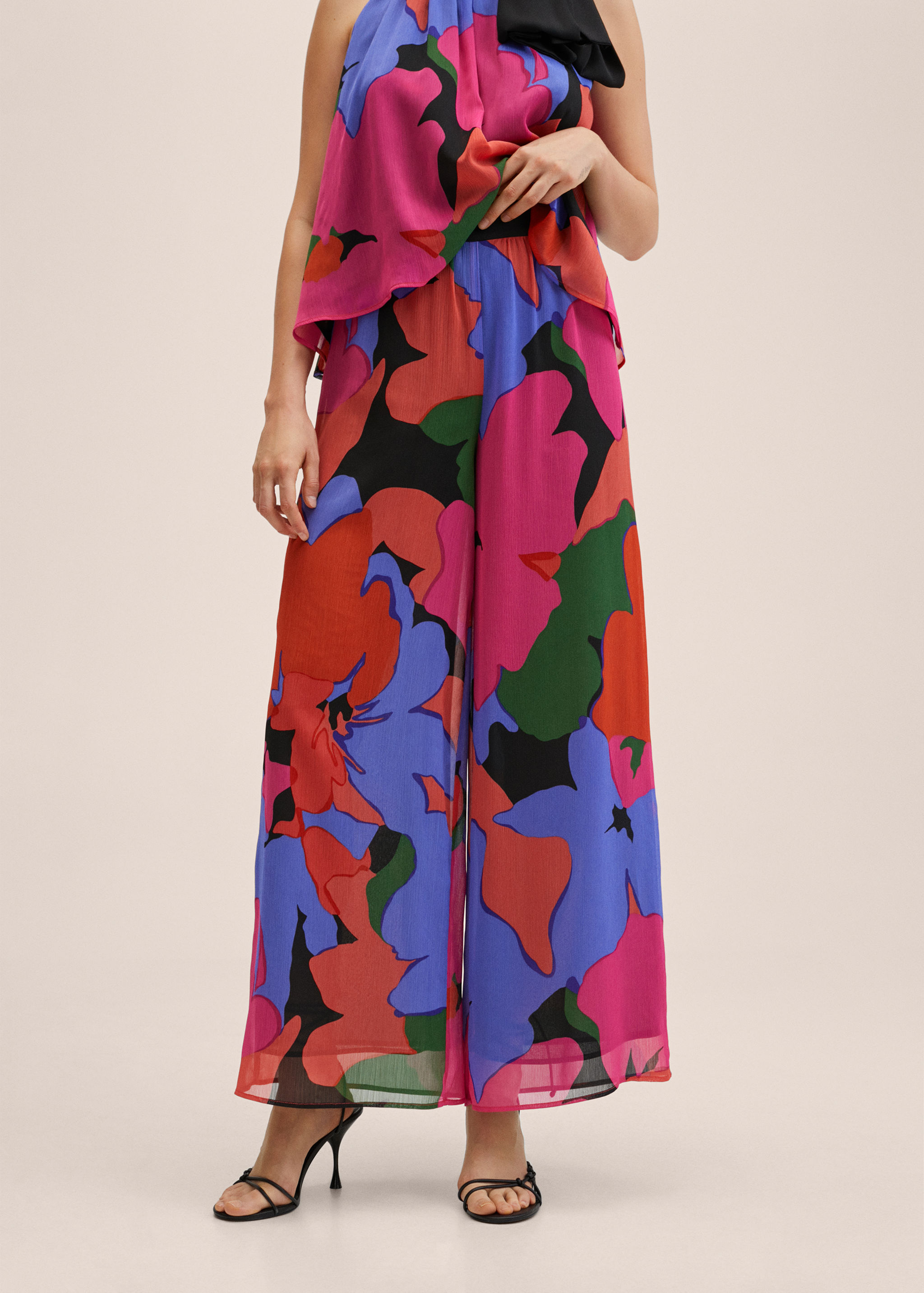 Pantalons palazzo estampats - Pla mig