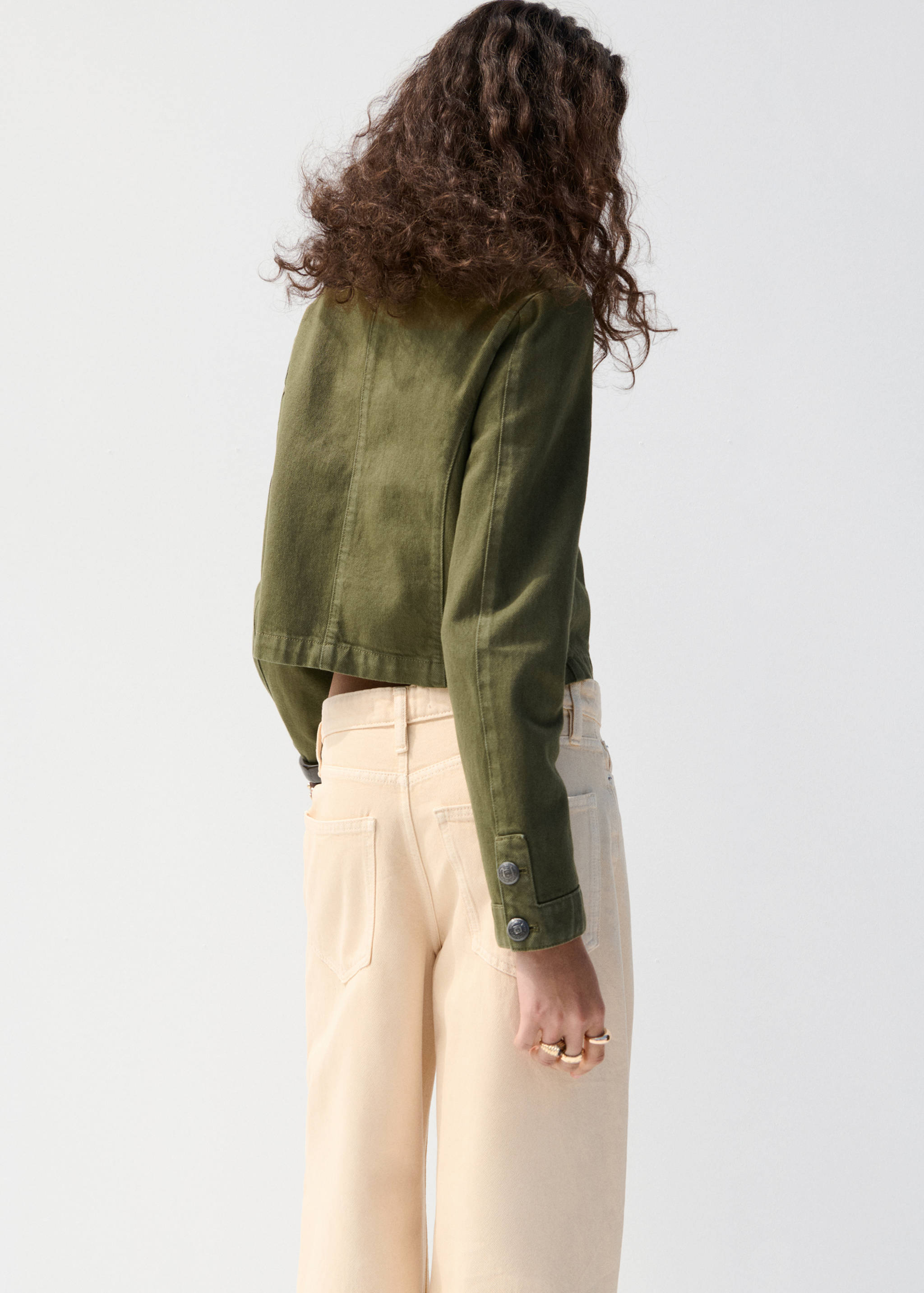 Caçadora denim botons - Revers de l'article