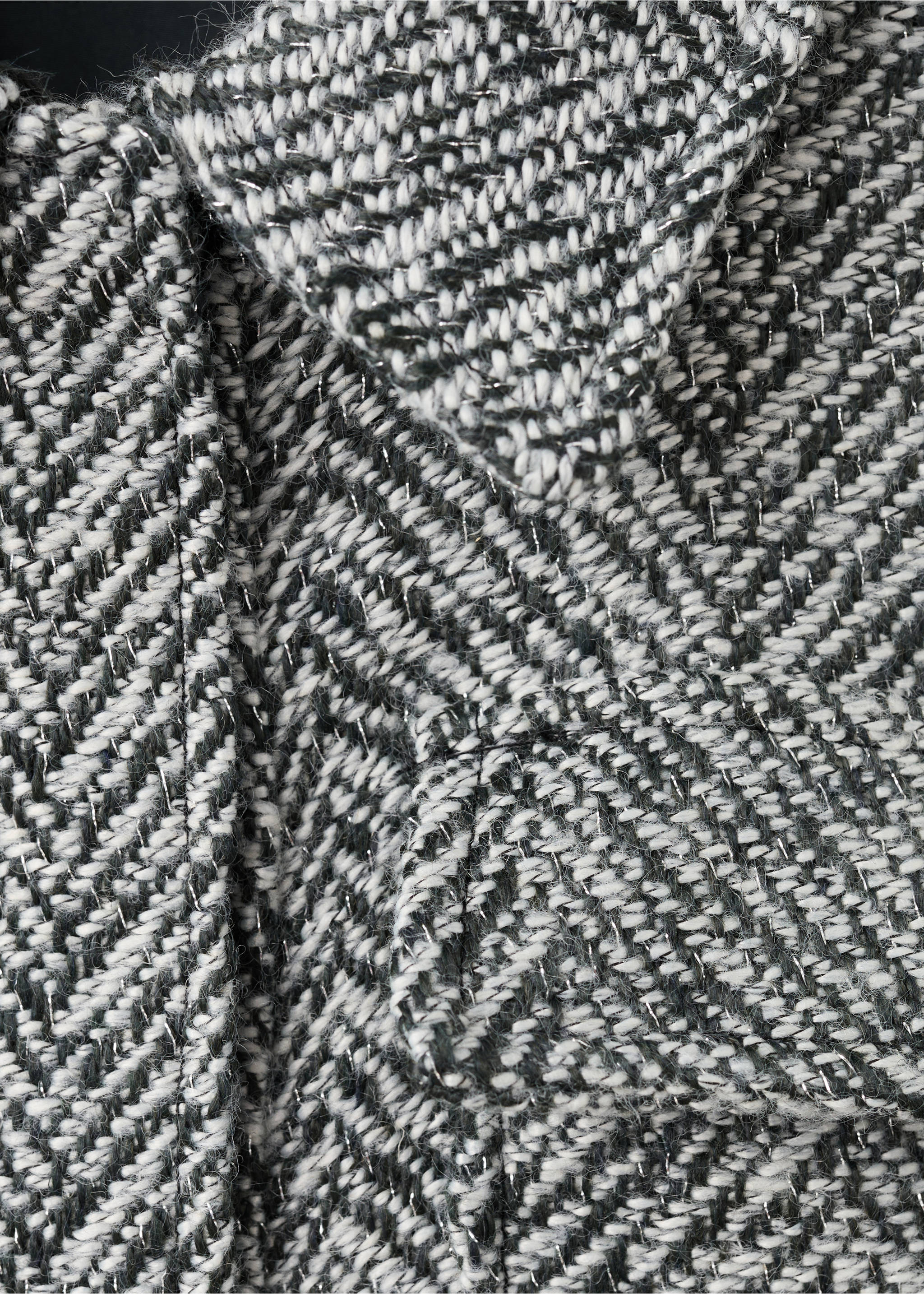 Tweedjacke mit Lurexdetails - Detail des Artikels 8, Blau. Ref: 27081181-00.