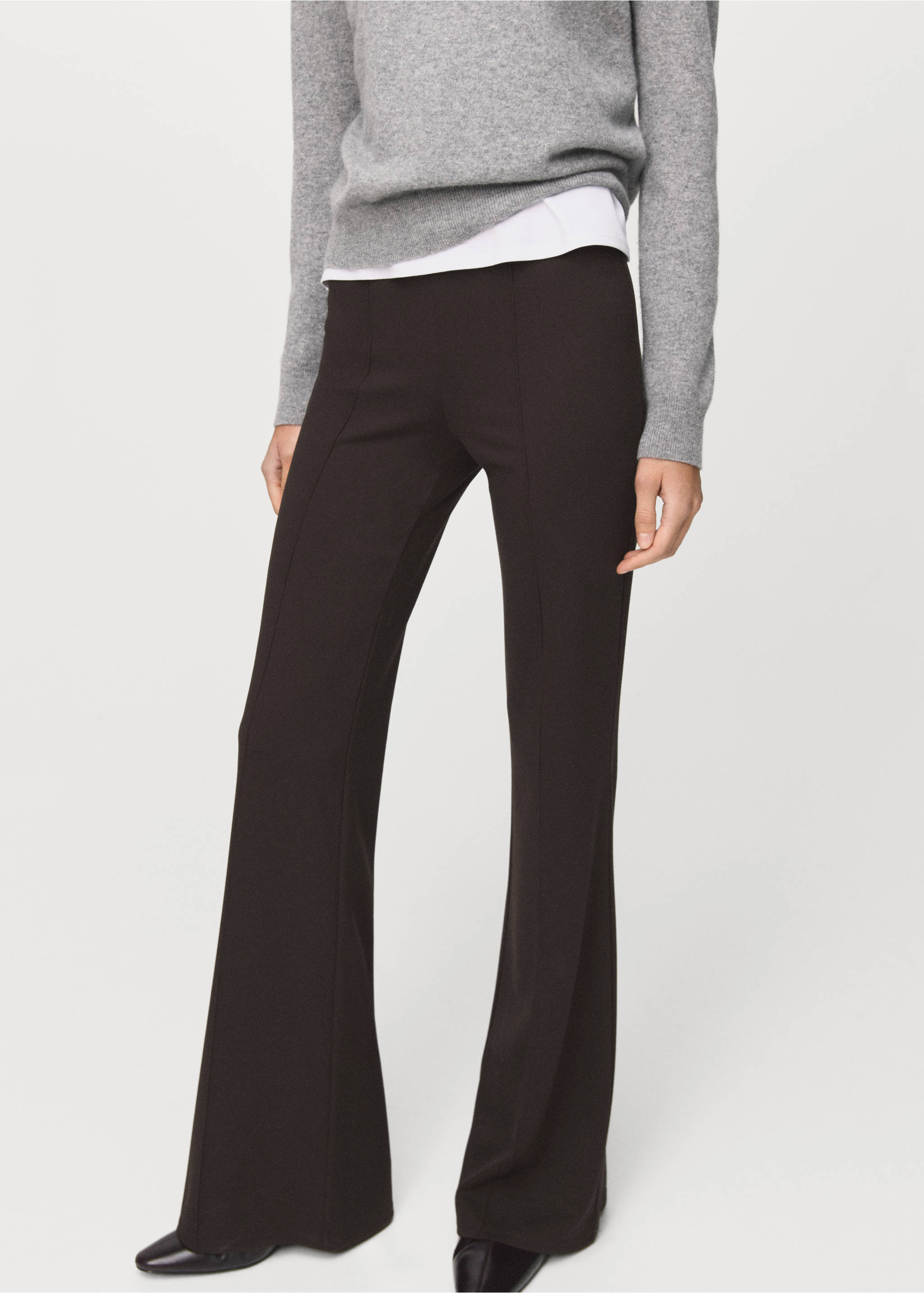 Leggings with seam detail - Medium plane, Brown. Ref: 27081251-00.