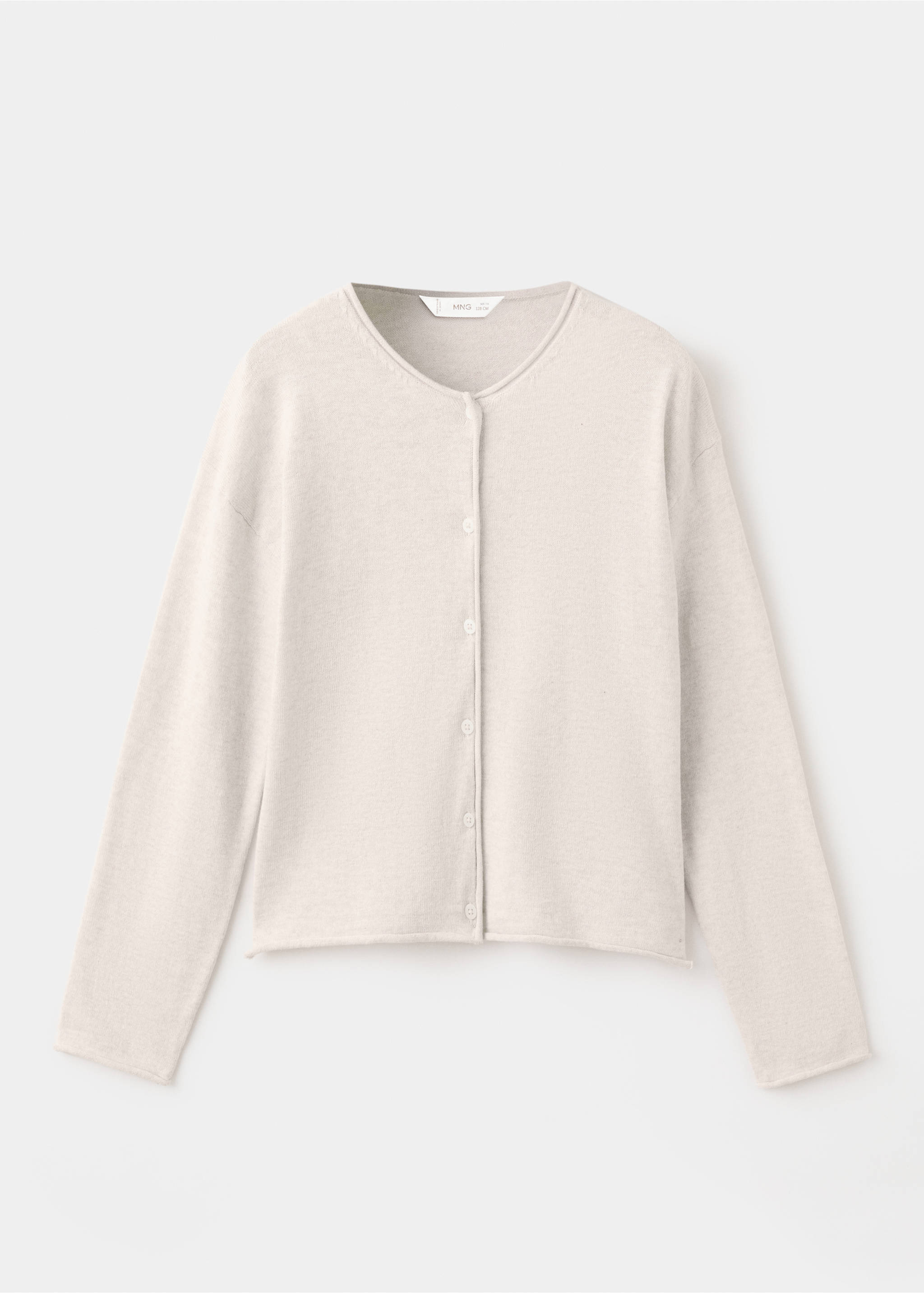 Stickad långärmad cardigan - Artikel utan modell, Beige. Ref: 27081252-00.