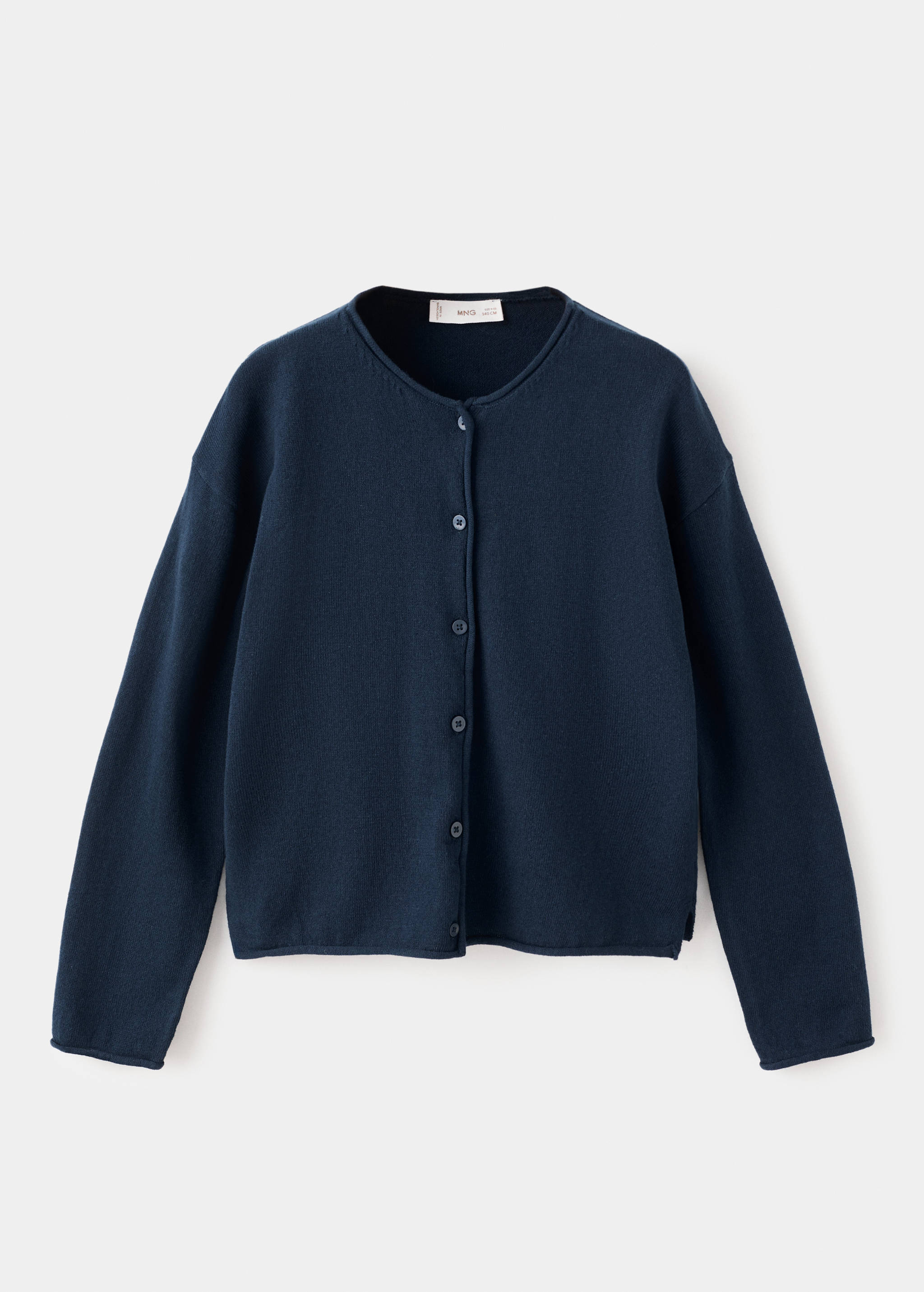 Stickad långärmad cardigan - Artikel utan modell