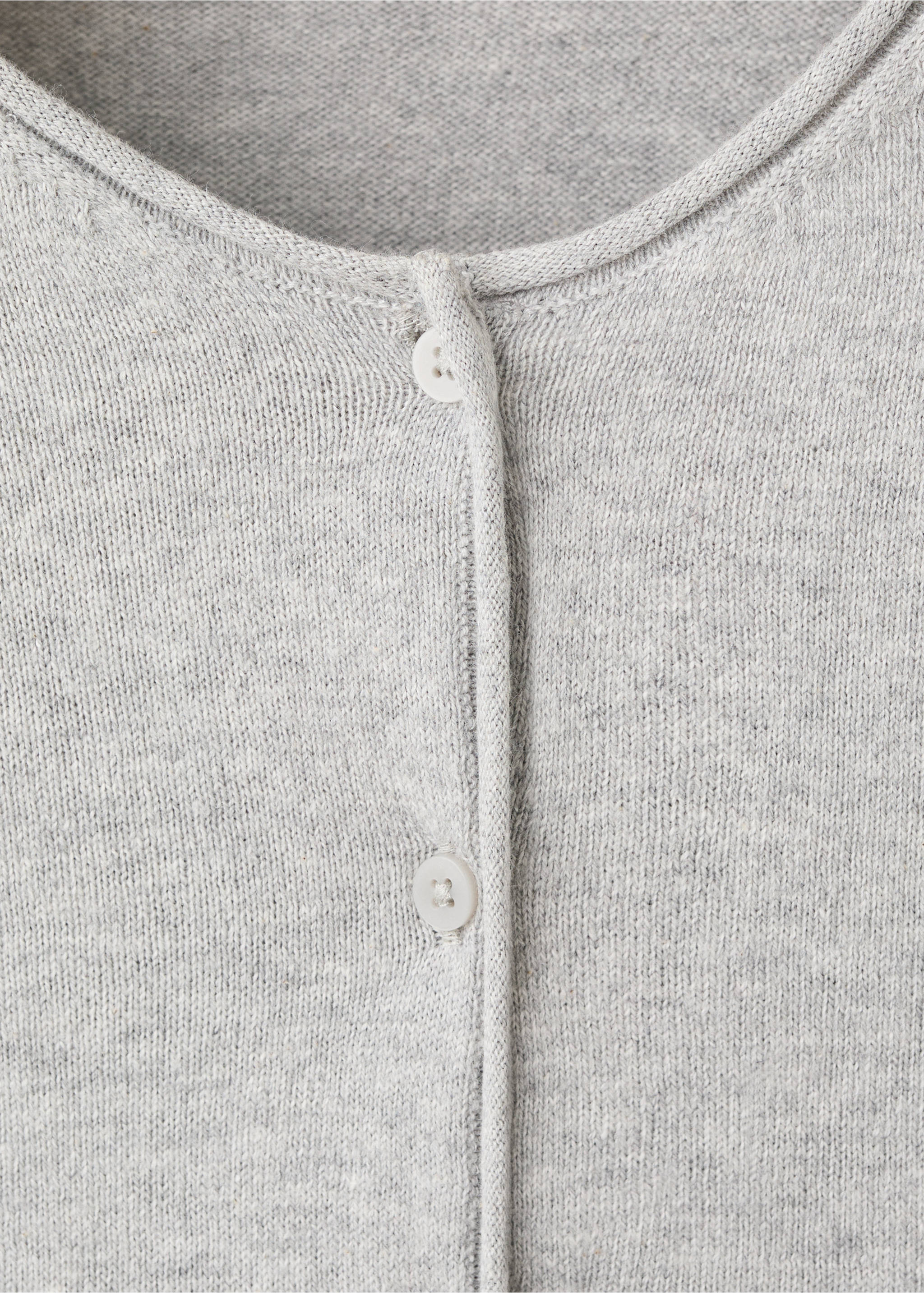 Stickad långärmad cardigan - Detaljer om artikeln 8, Ljus Heather Grå. Ref: 27081252-00.