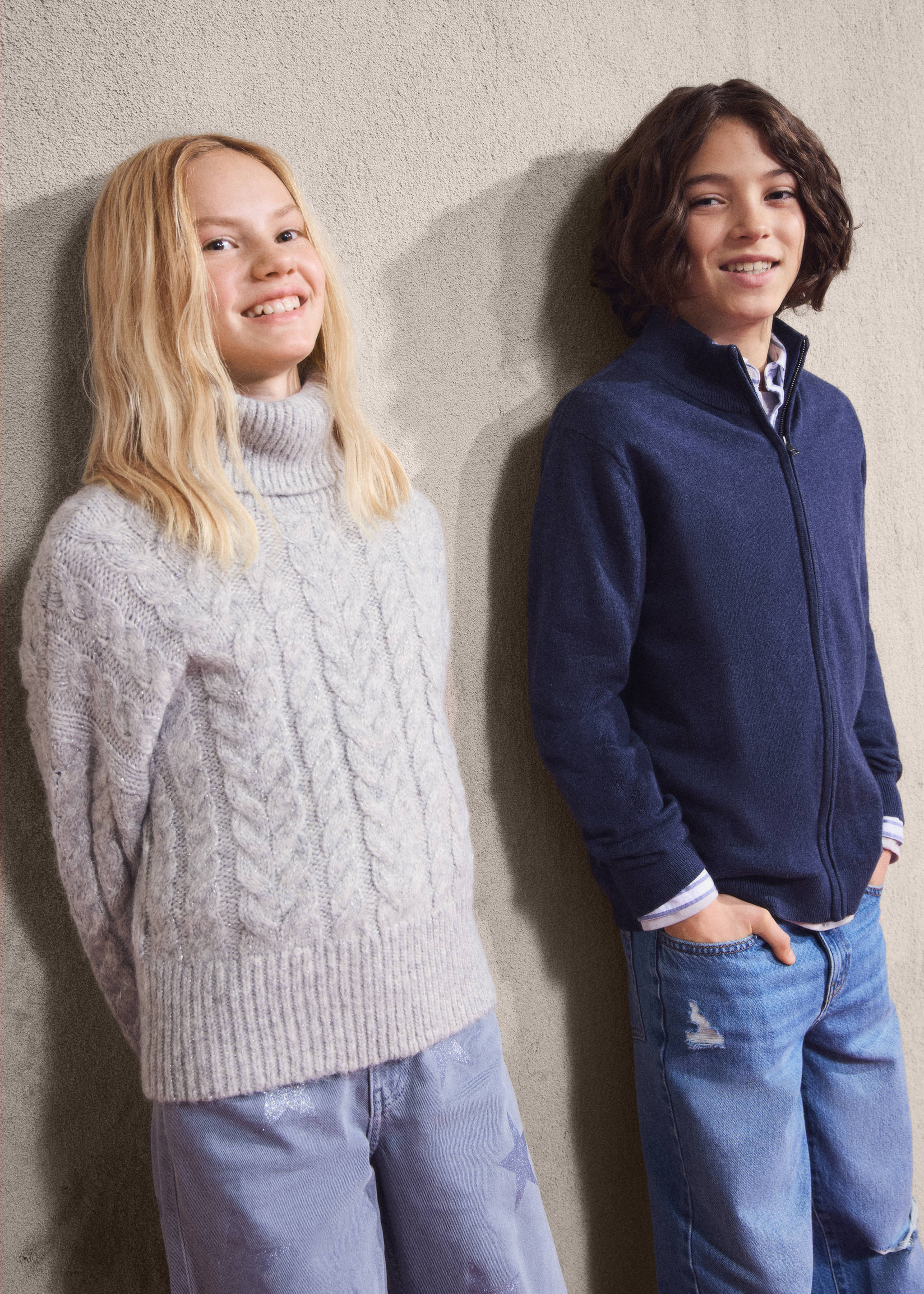 Navy blue zip-up cardigan worn with a shirt and jeans., Navy. Ref: 27081253-00.