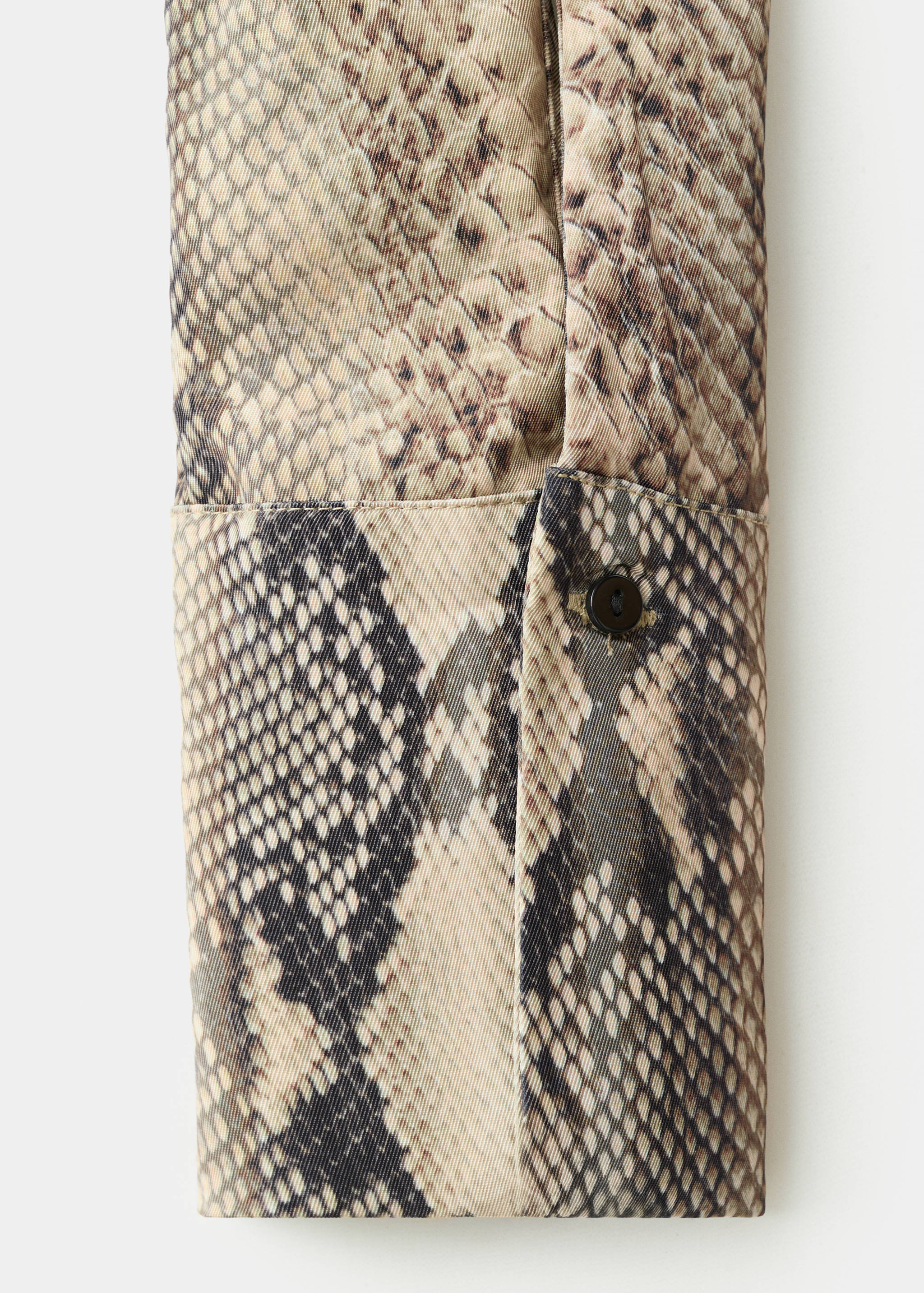 Animal-print blouse with scarf - Details of the article 0