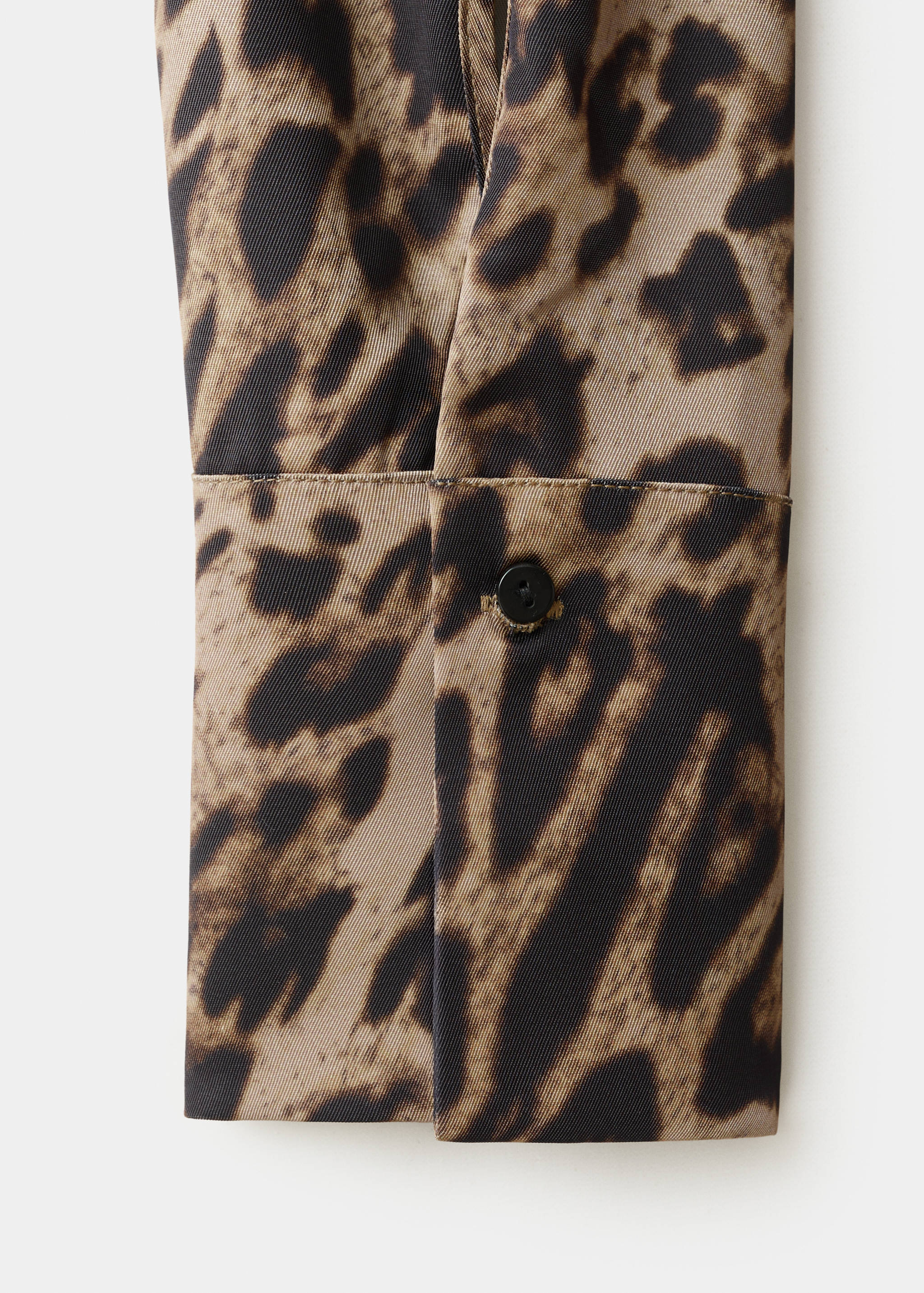 Animal-print blouse with scarf - Details of the article 0