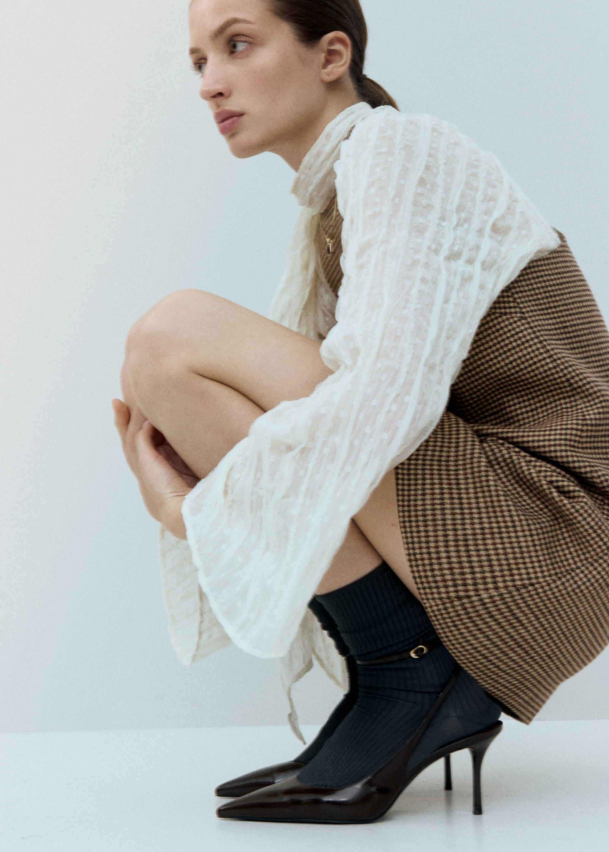 Houndstooth wool-blend dress - Details of the article 2