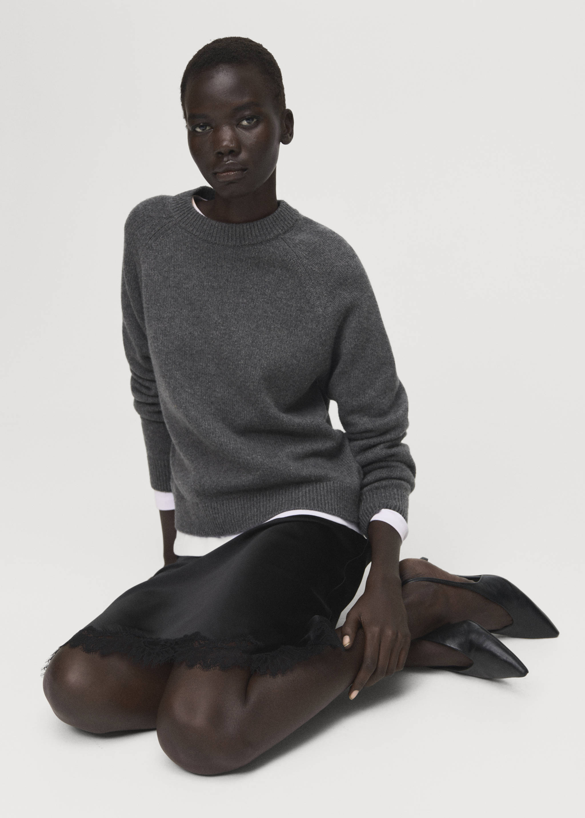 Satin lace skirt - Details of the article 2