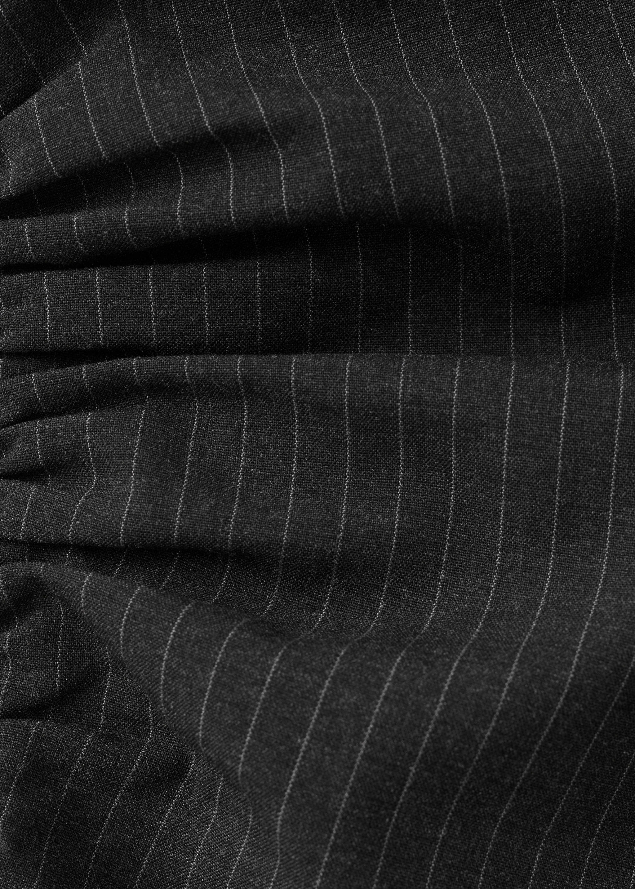 Pinstripe dress with cut-out - Details of the article 8, Grey. Ref: 27081343-00.