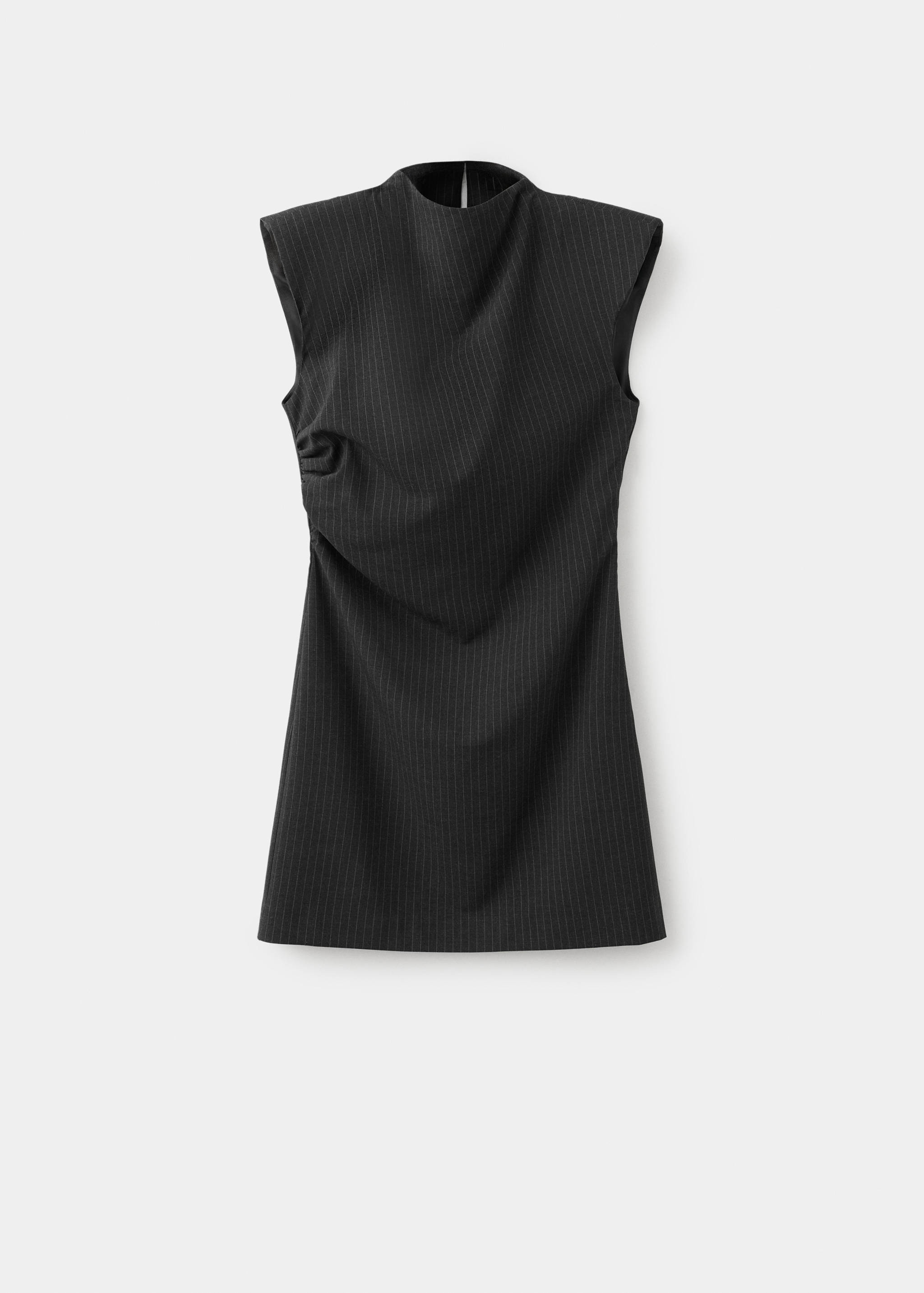 Pinstripe dress with cut-out - Article without model