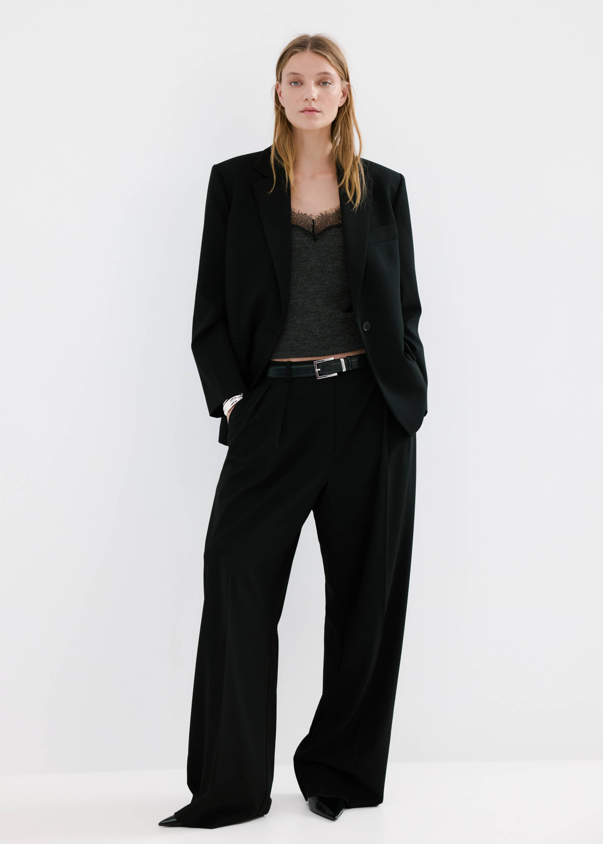 Top with lace neck - General plane
