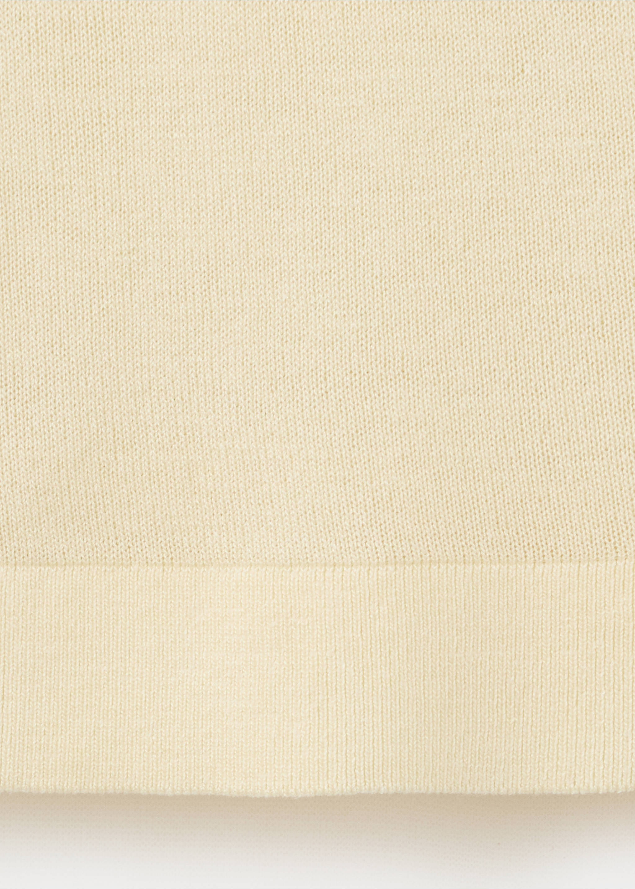 Knit top with scarf detail - Details of the article 0, Pastel Yellow. Ref: 27084083-00.
