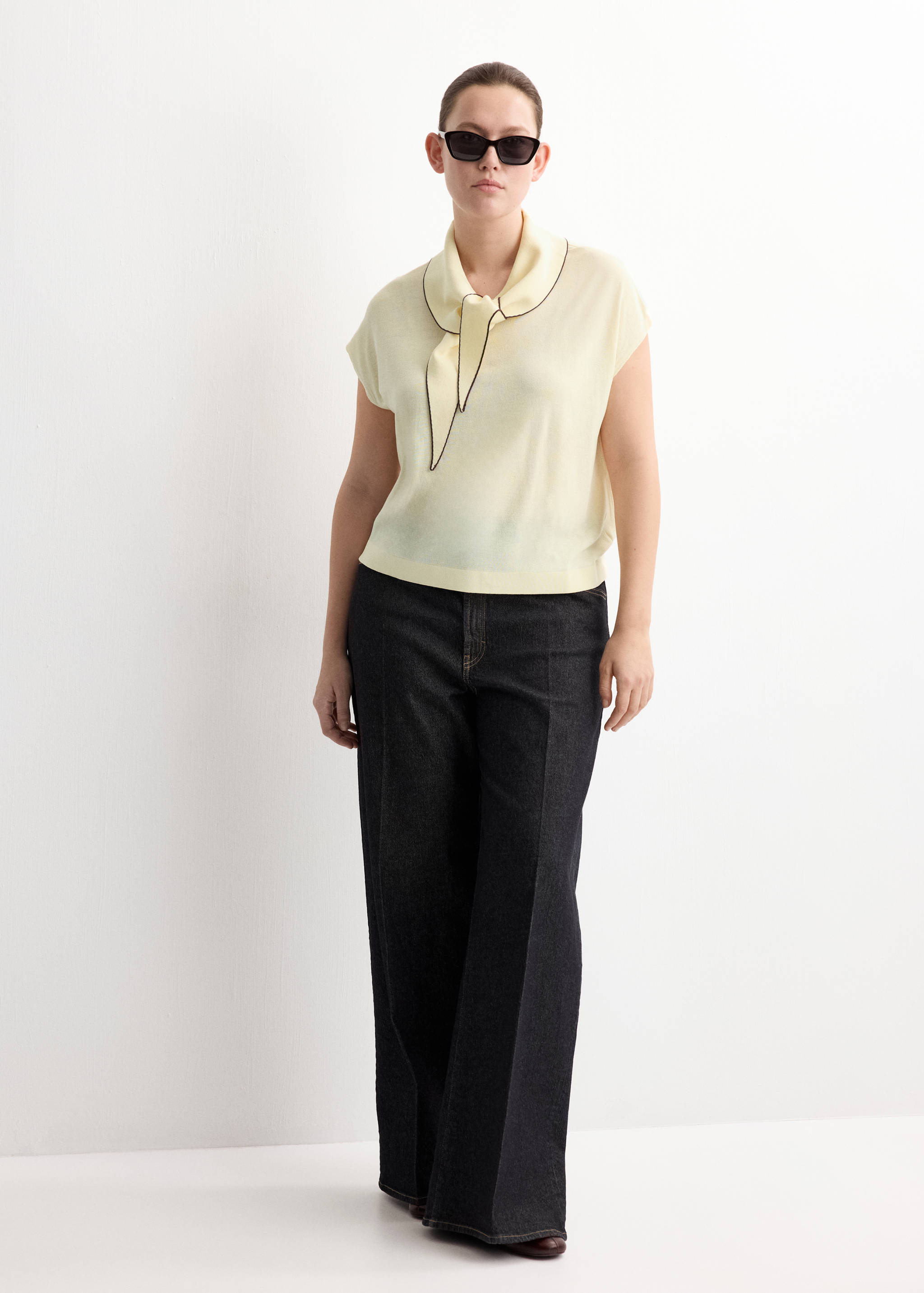 Knit top with scarf detail - Details of the article 6