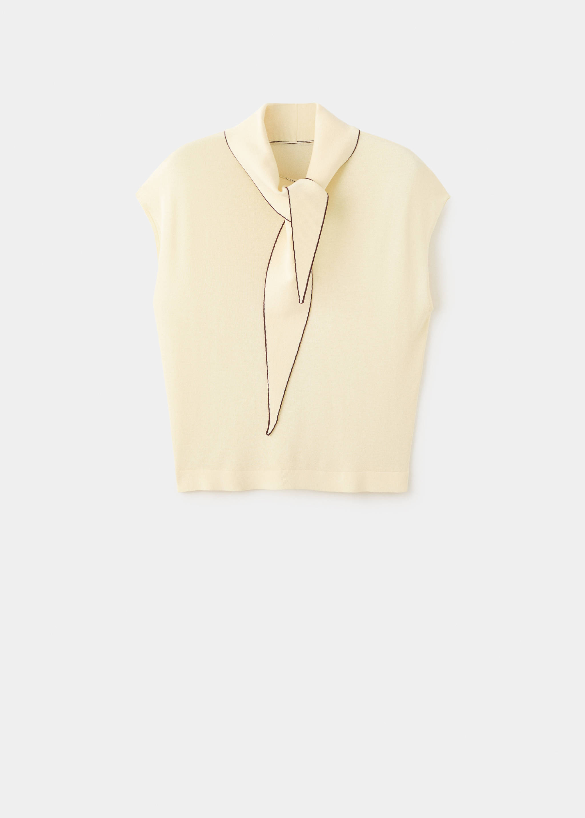 Knit top with scarf detail - Article without model