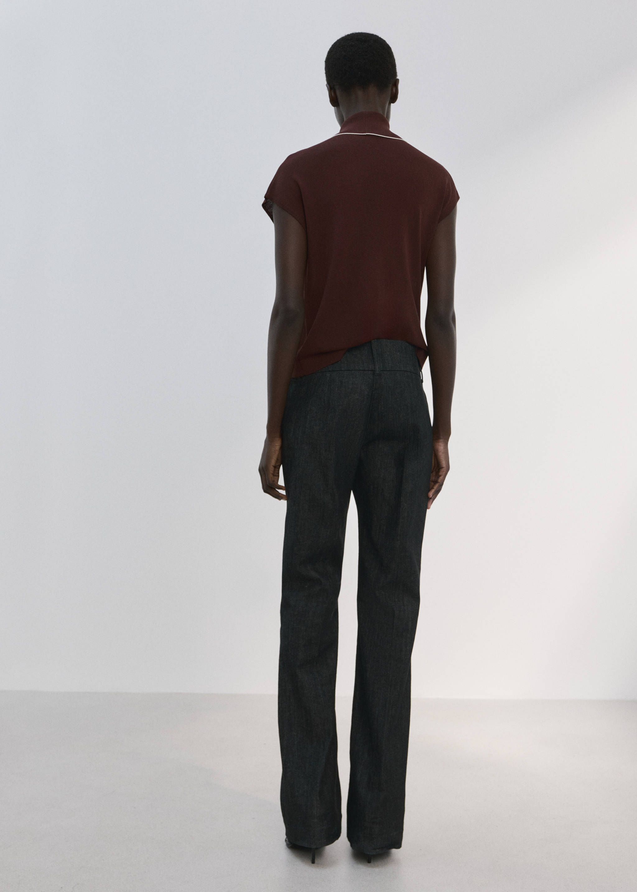 Knit top with scarf detail - Reverse of the article