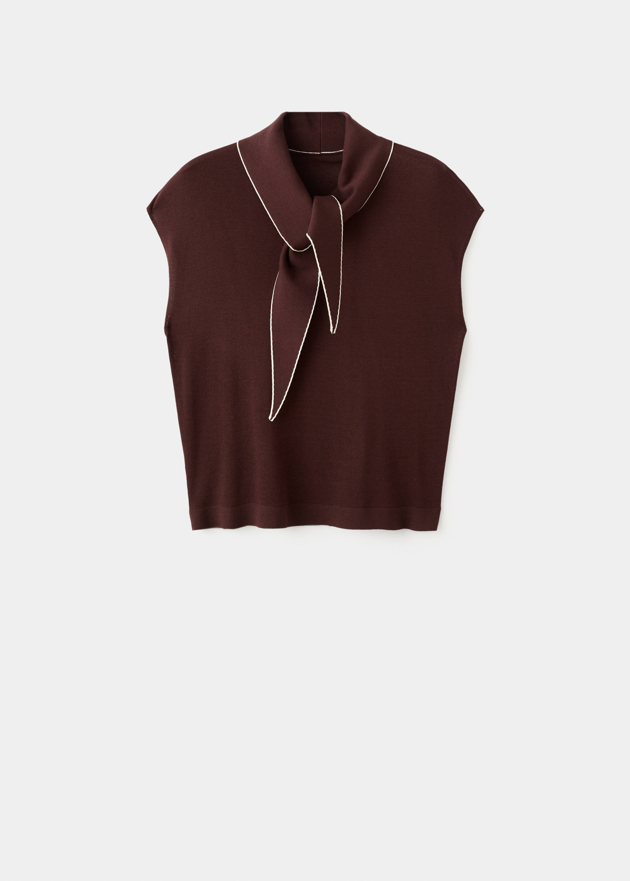 Knit top with scarf detail - Article without model