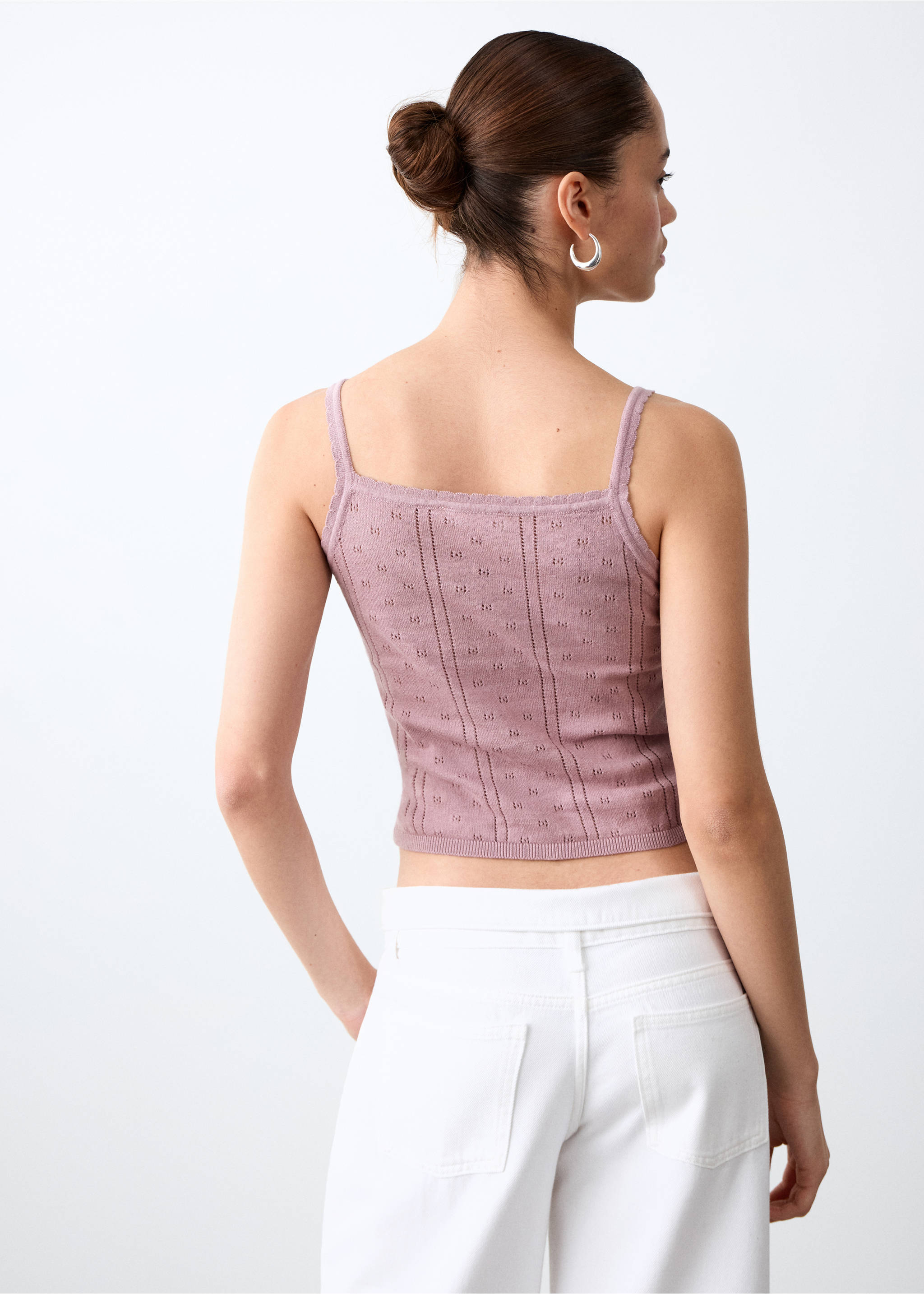 Top punt calat - Revers de l'article, Rosa. Ref: 27084770-00.