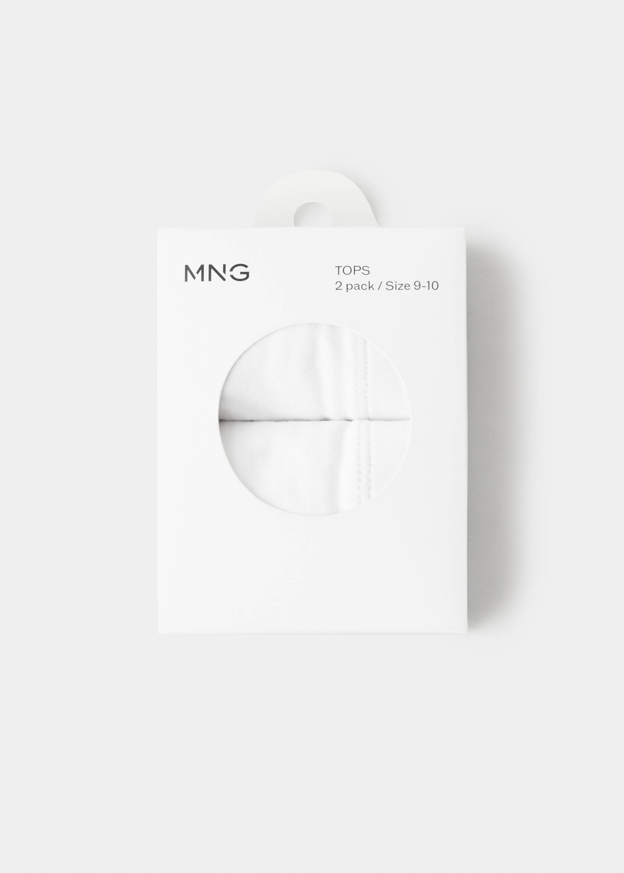 White 2-pack bra tops in packaging