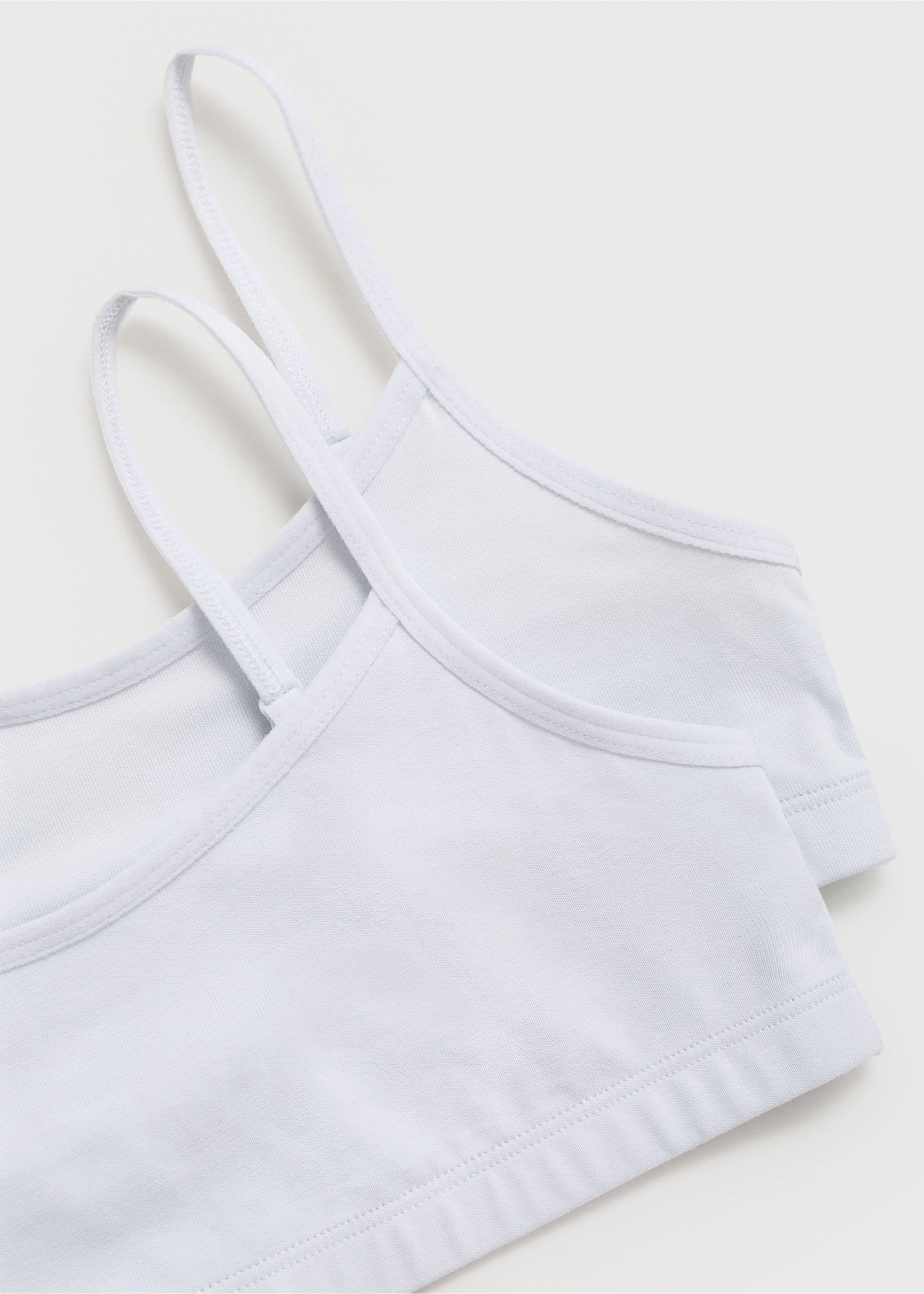 Soutien-gorge bandeau coton - Verso de l’article, Bleu ciel. Ref: 27091232-00.