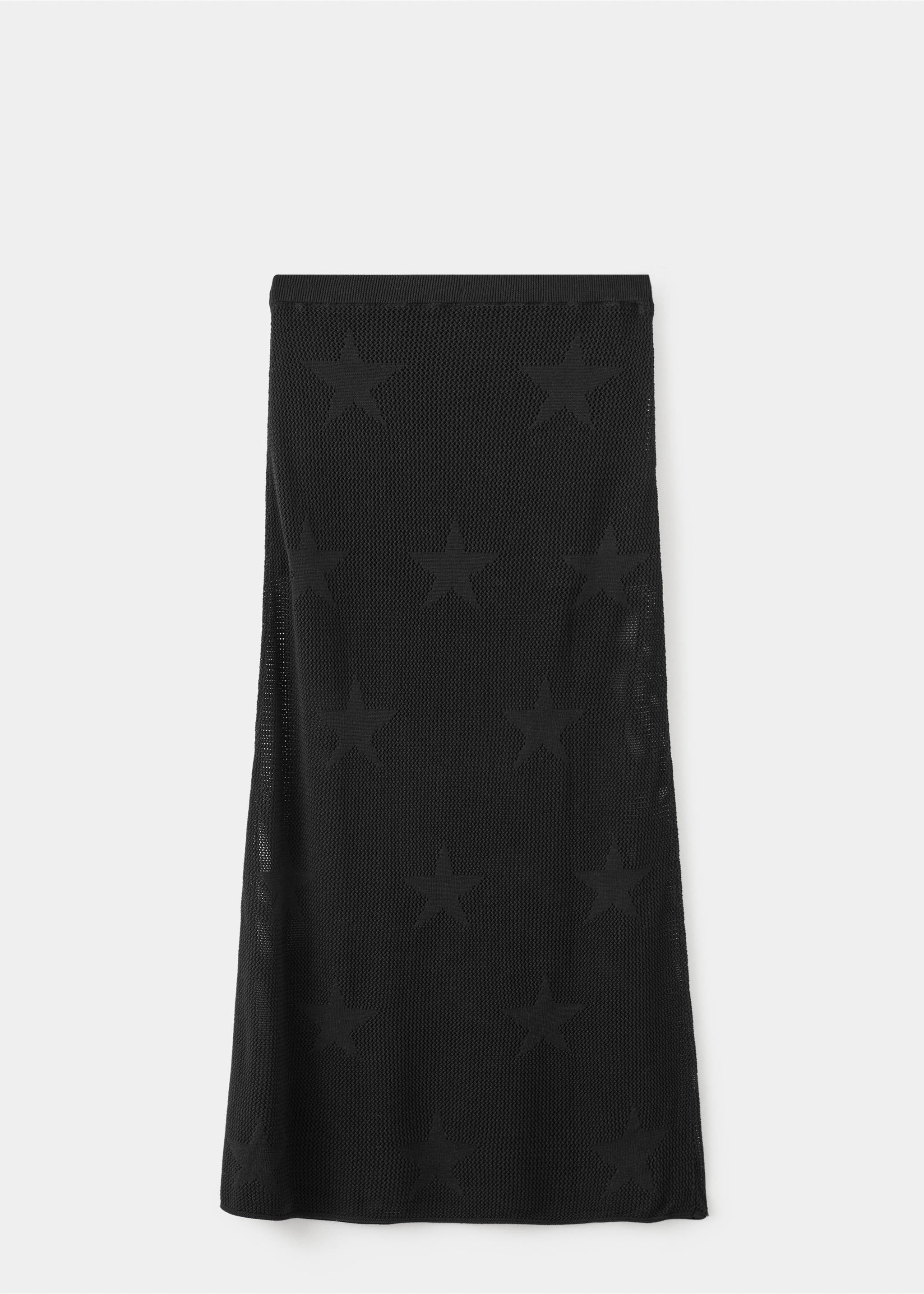 Faldilla punt estrelles semitransparent - Article sense model, Negre. Ref: 27091280-00.