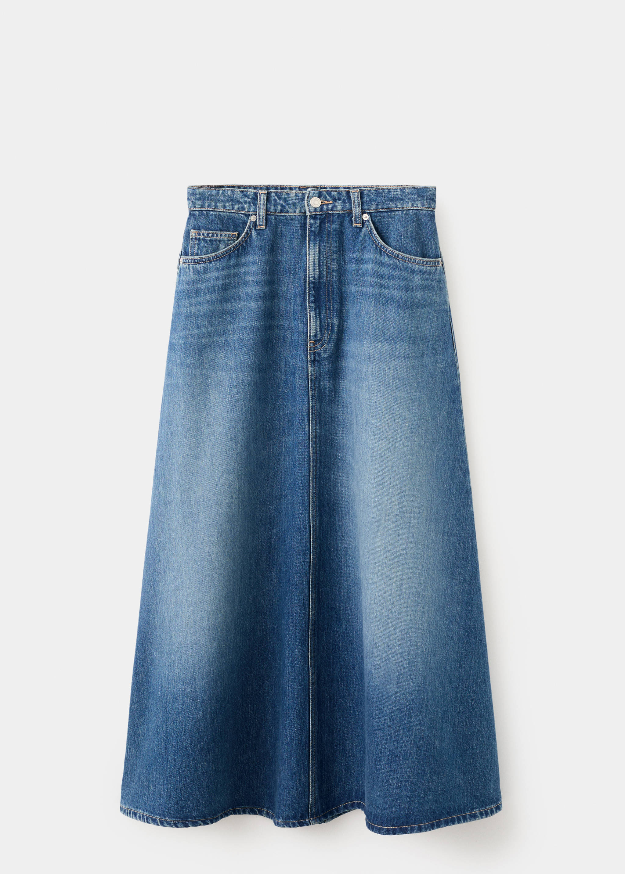 Denim midi-skirt - Article without model