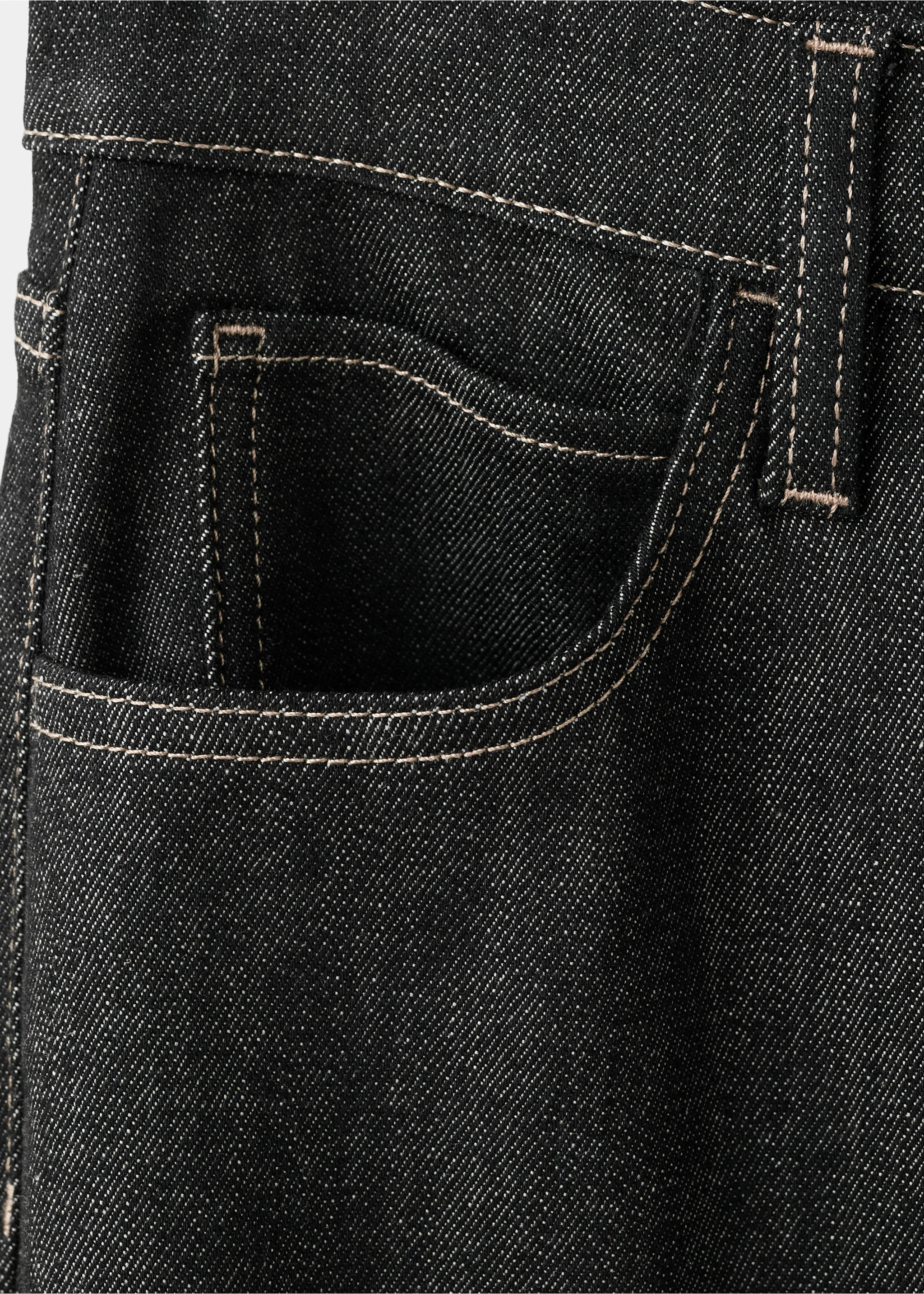 Mid-rise flared jeans - Details of the article 0, Black. Ref: 27093318-00.