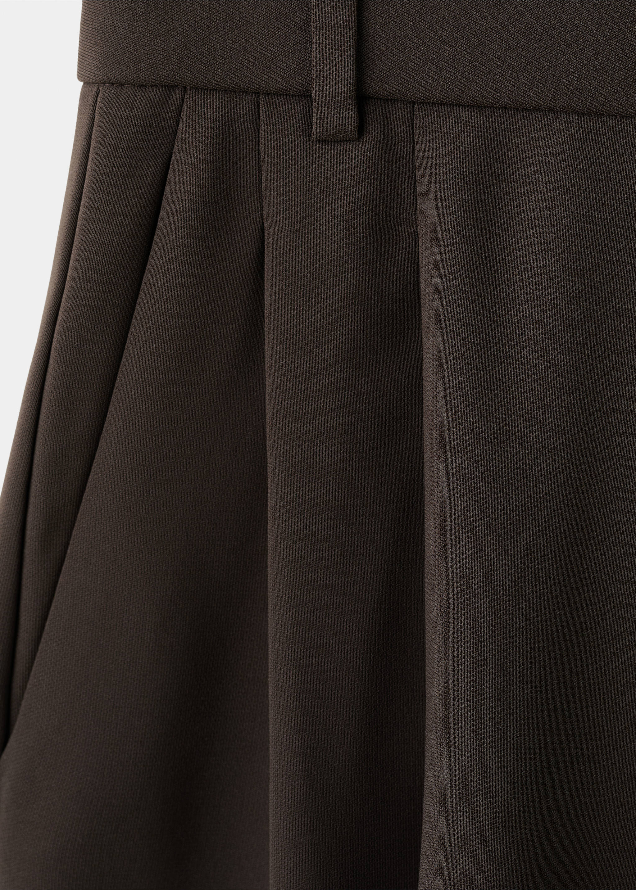 Straight mid-rise bermuda shorts - Details of the article 0, Brown. Ref: 27093324-00.