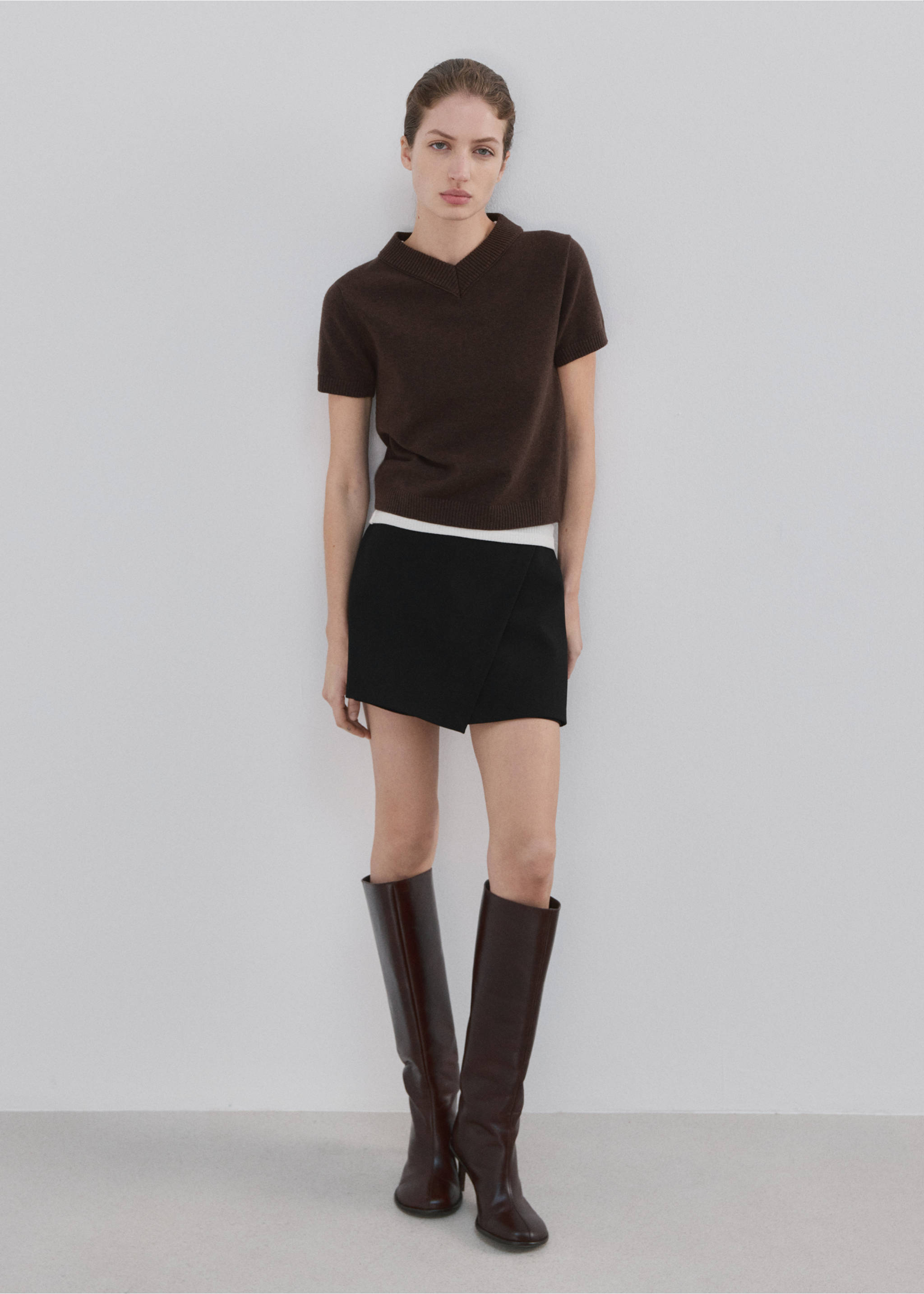 Wrapped skort - General plane, Black. Ref: 27094095-00.