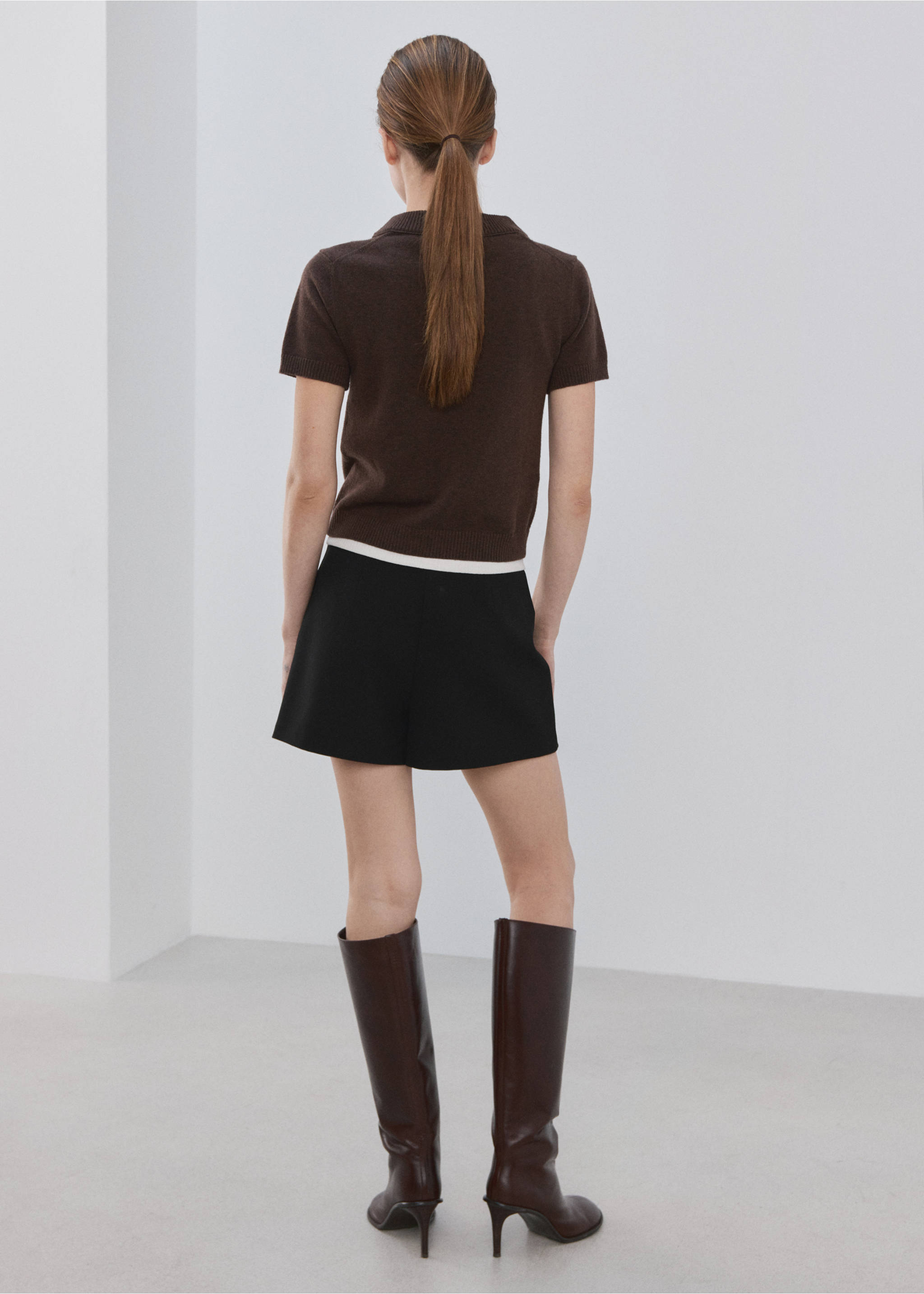 Wrapped skort - Reverse of the article, Black. Ref: 27094095-00.