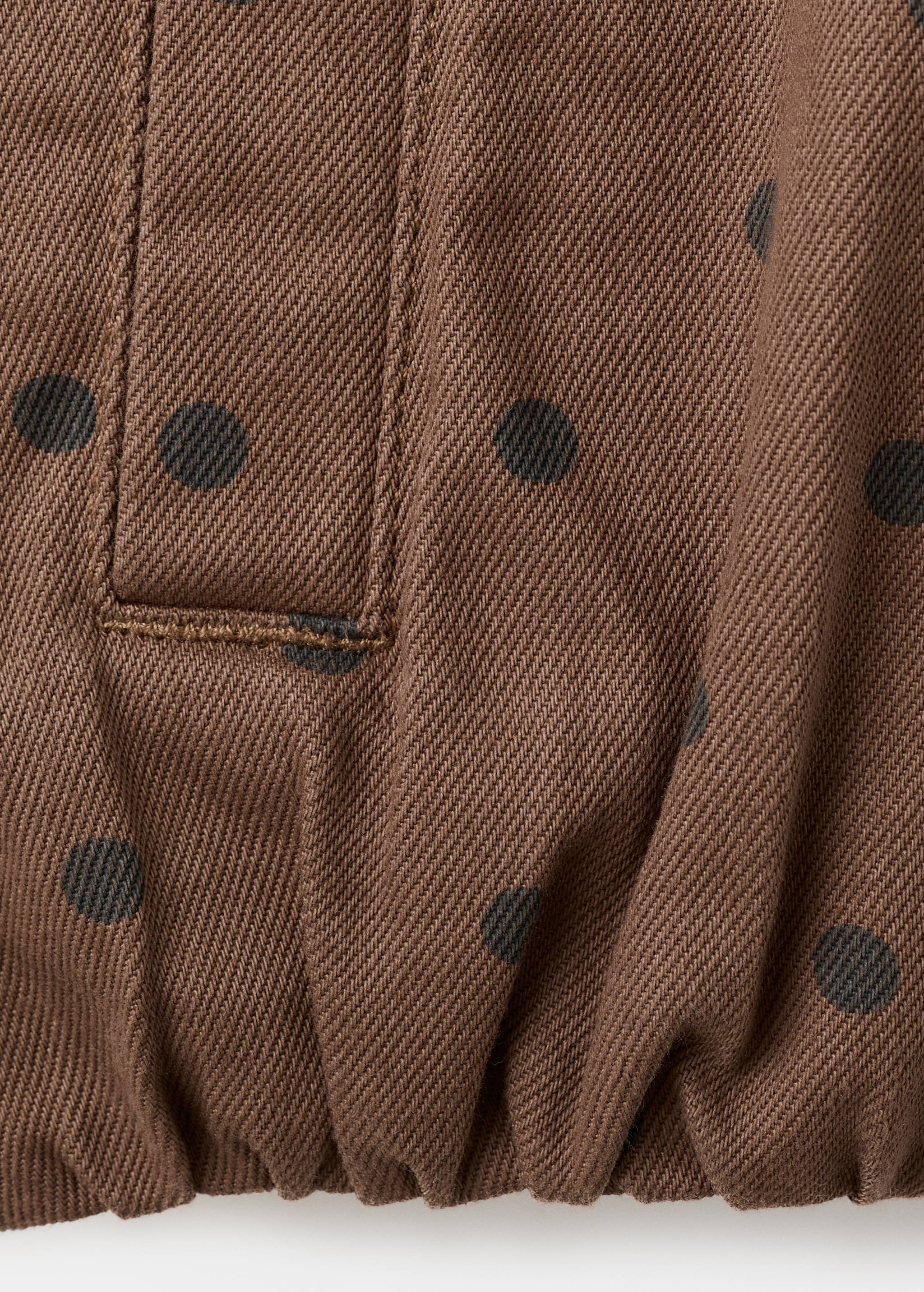 Denim bomber jacket with polka dots - Details of the article 0