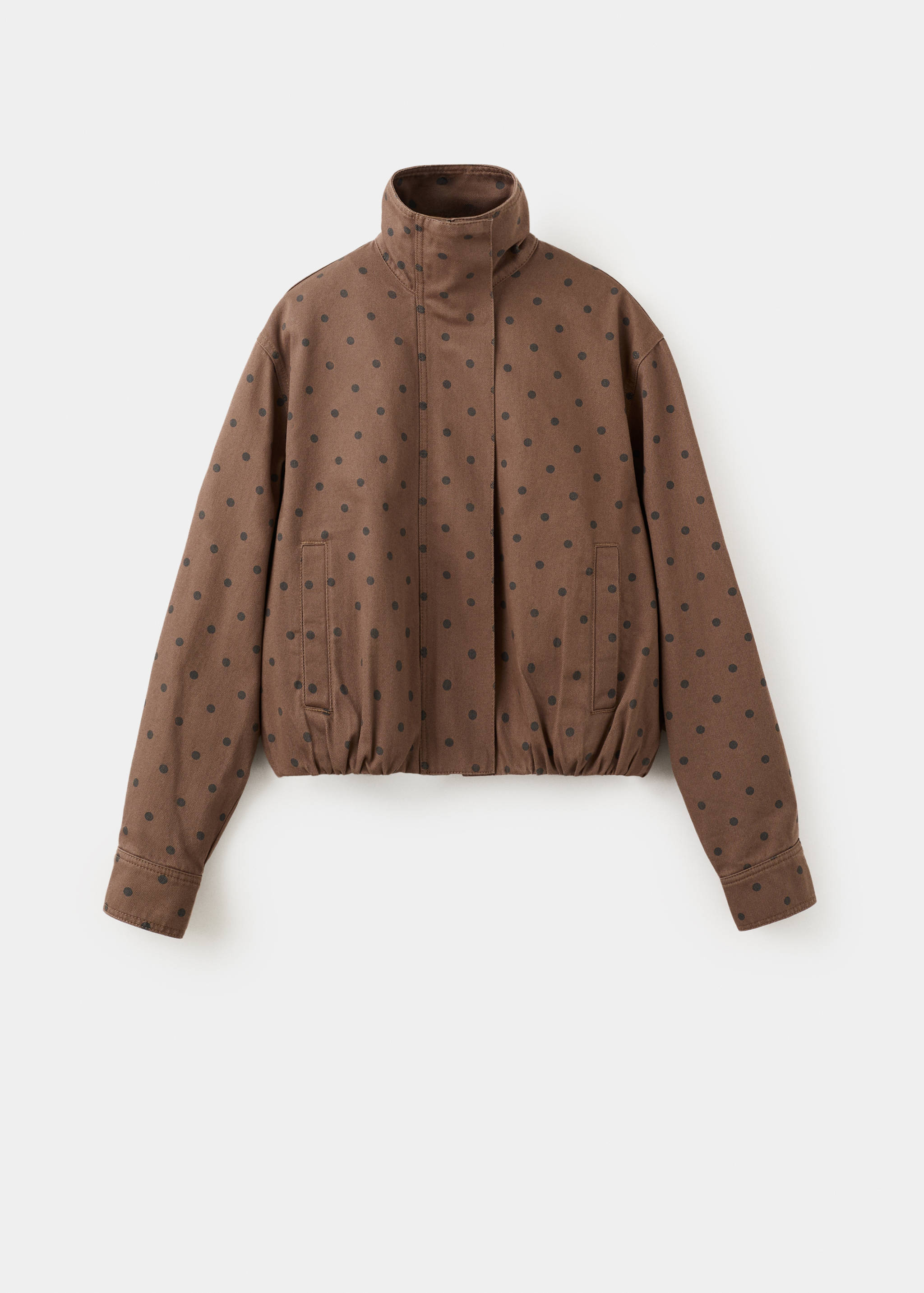 Denim bomber jacket with polka dots - Article without model