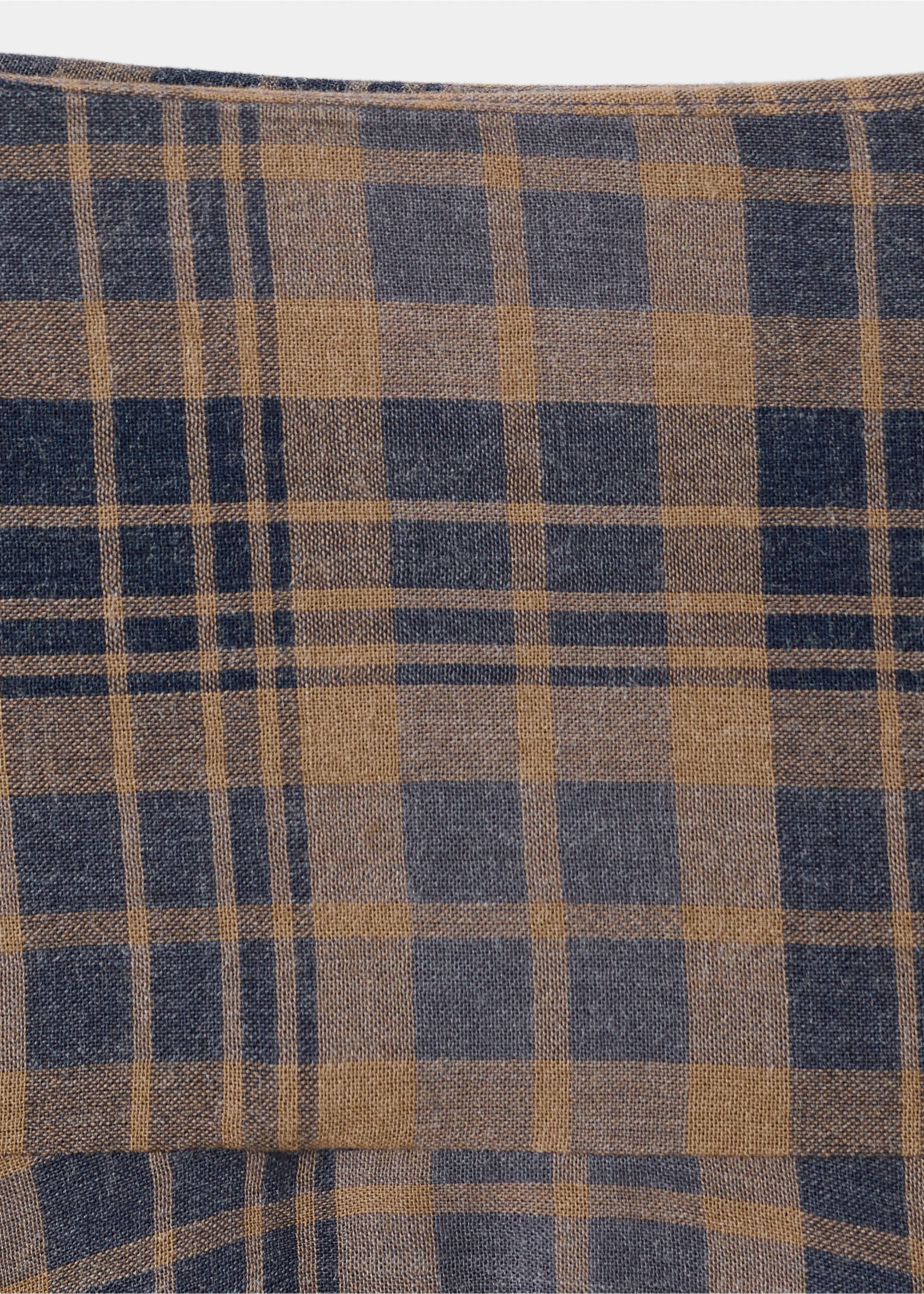Checked asymmetric skirt - Details of the article 8, Brown. Ref: 27096361-00.