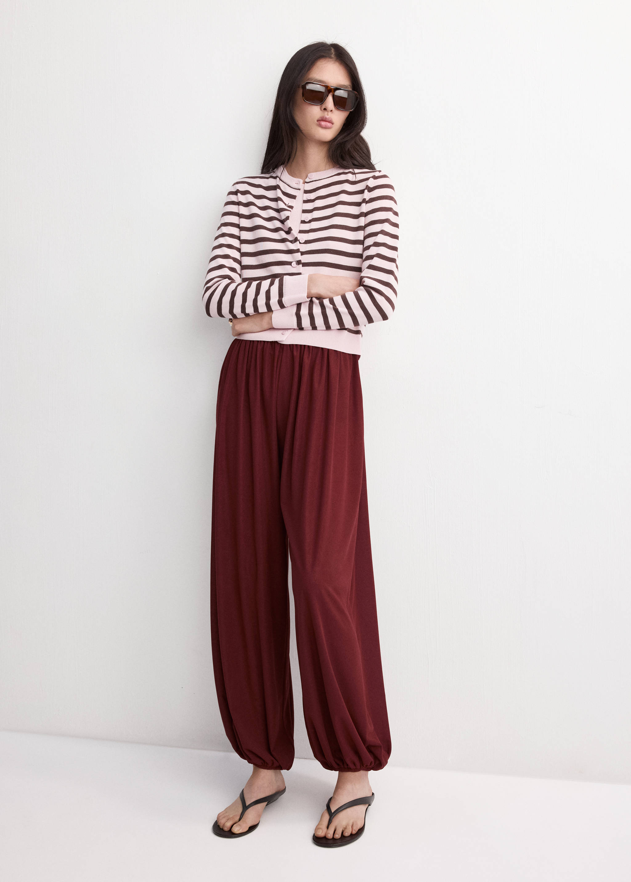 Strickcardigan mit Streifenmuster - Allgemeine Ansicht