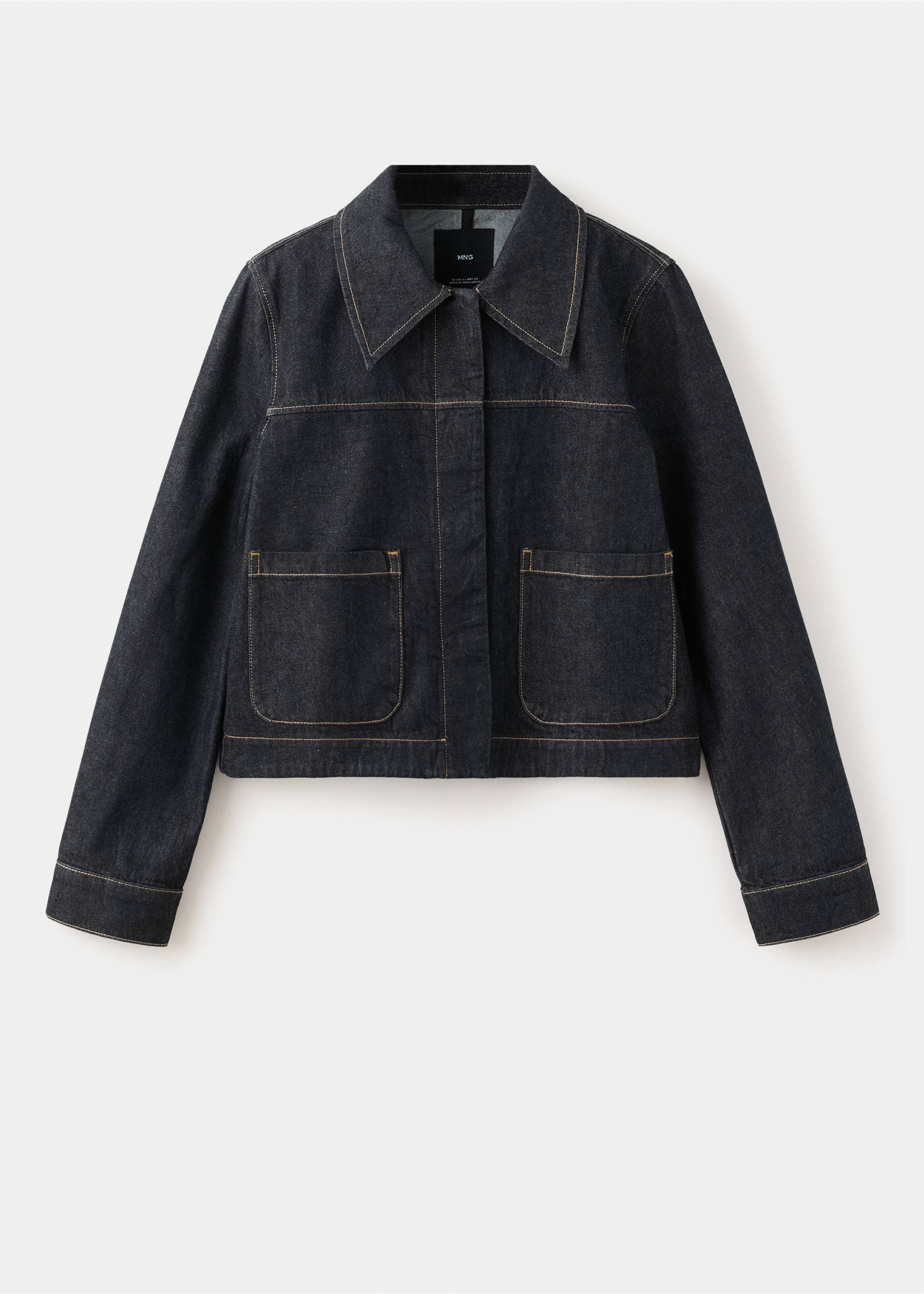 Veste denim poches - Article sans modèle, Bleu. Ref: 27097155-00.
