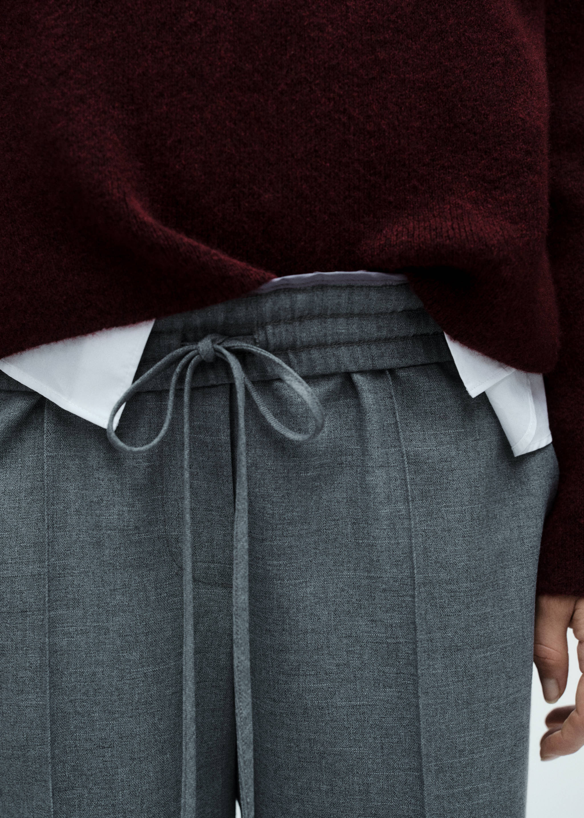 Wide leg trousers with elastic waist - Details of the article 3