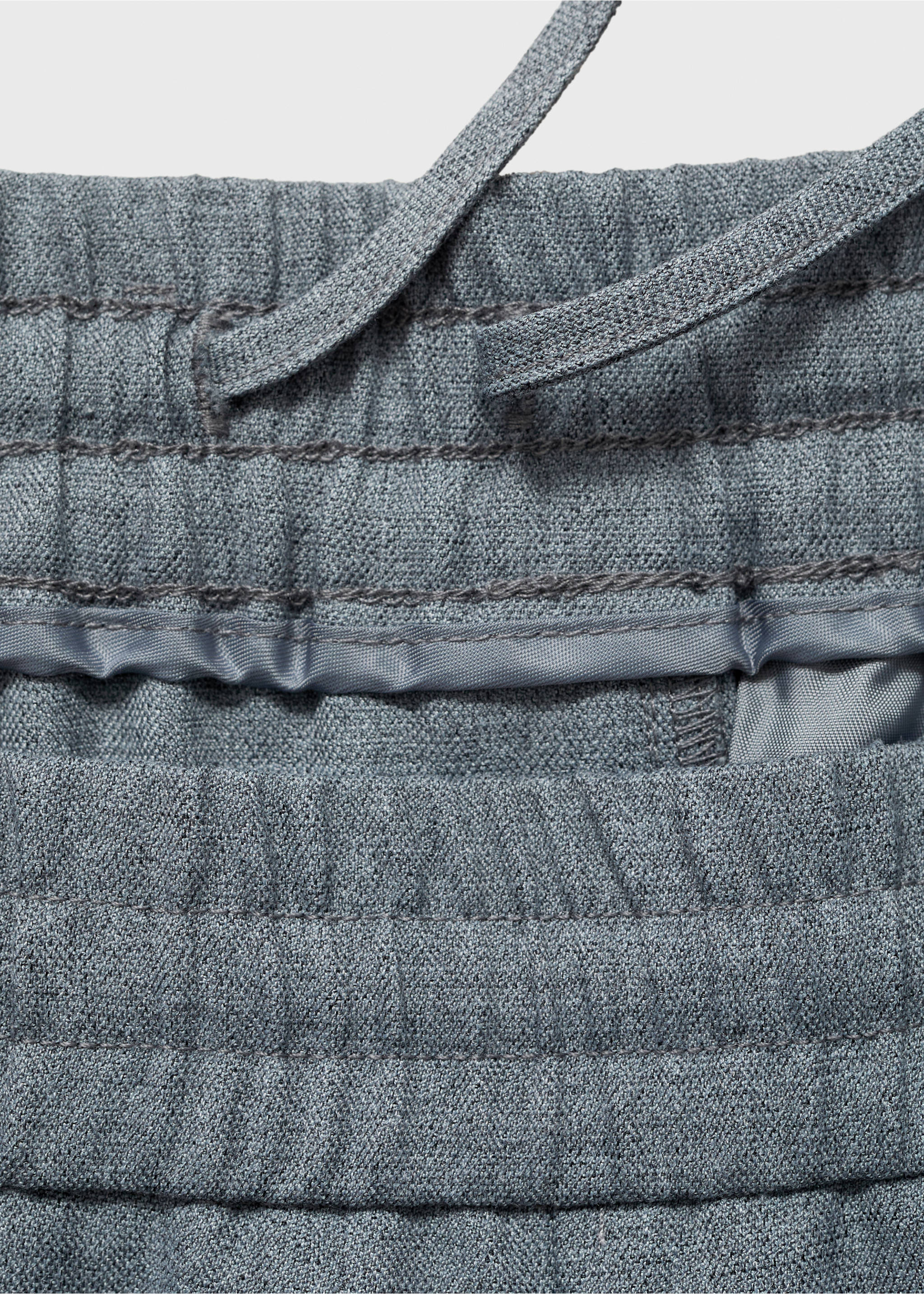 Wide leg trousers with elastic waist - Details of the article 0, Grey. Ref: 27111574-00.