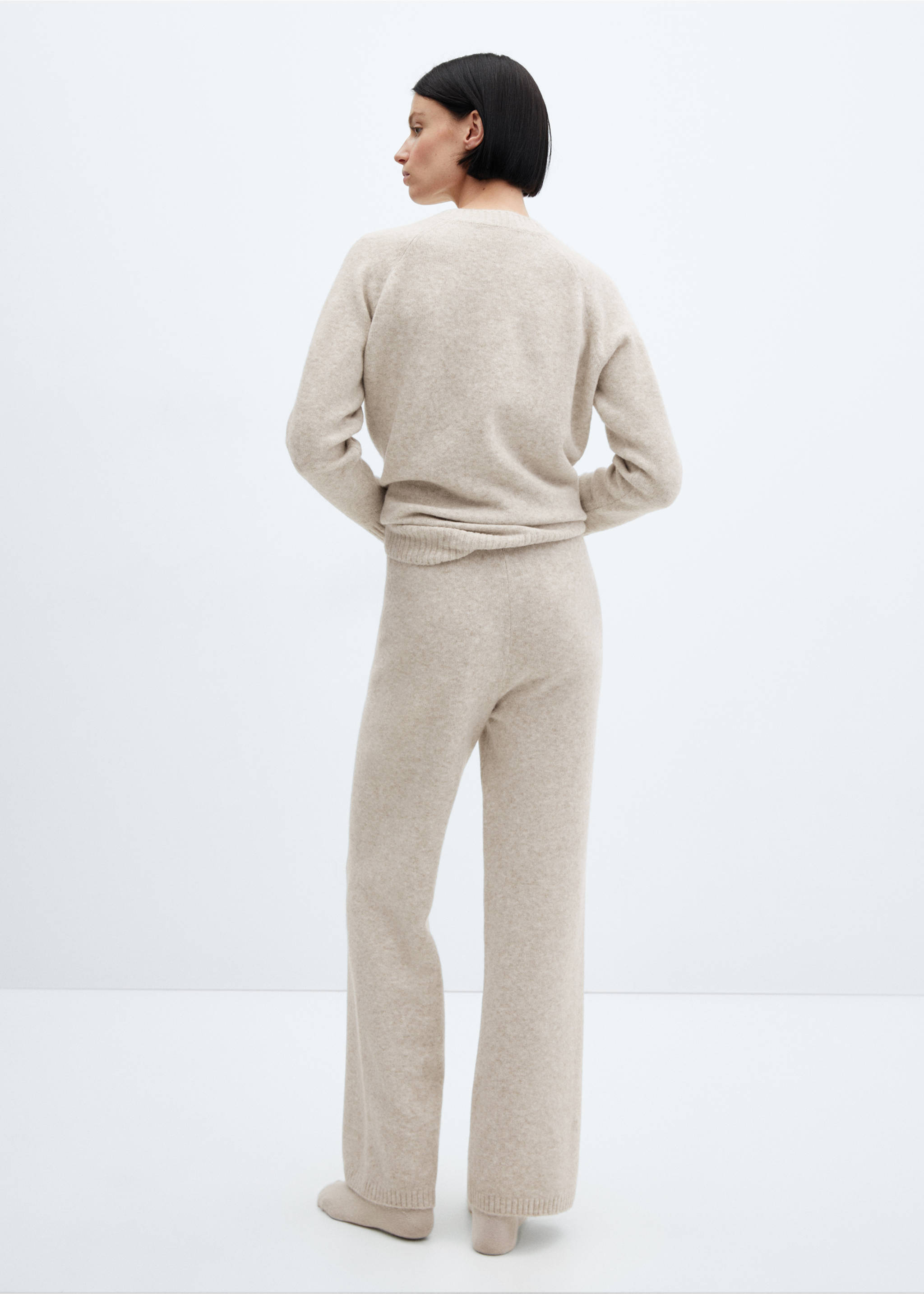 Pantalon maille long - Verso de l’article, Beige. Ref: 27192933-00.