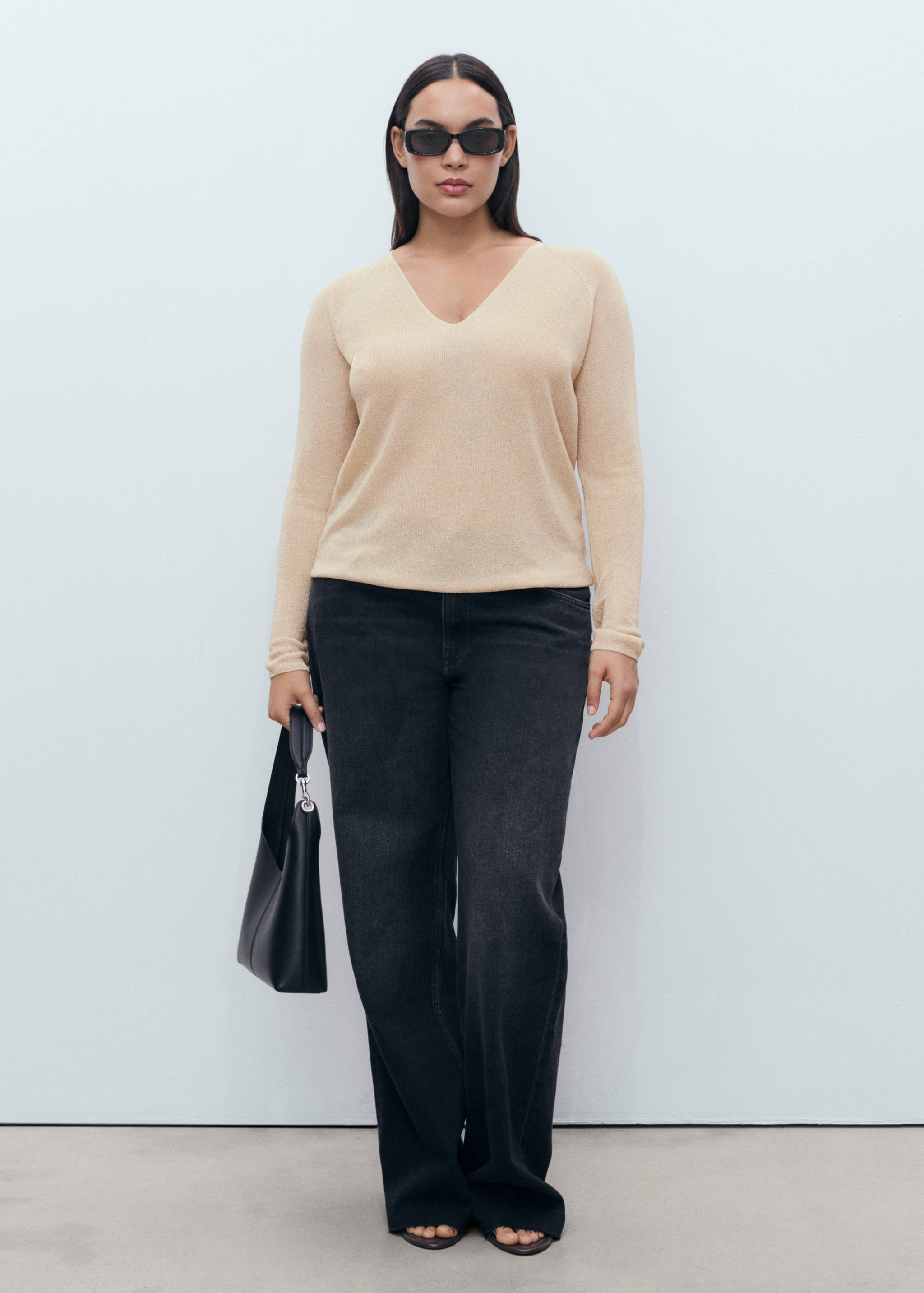 V-neck lurex sweater - Details of the article 6