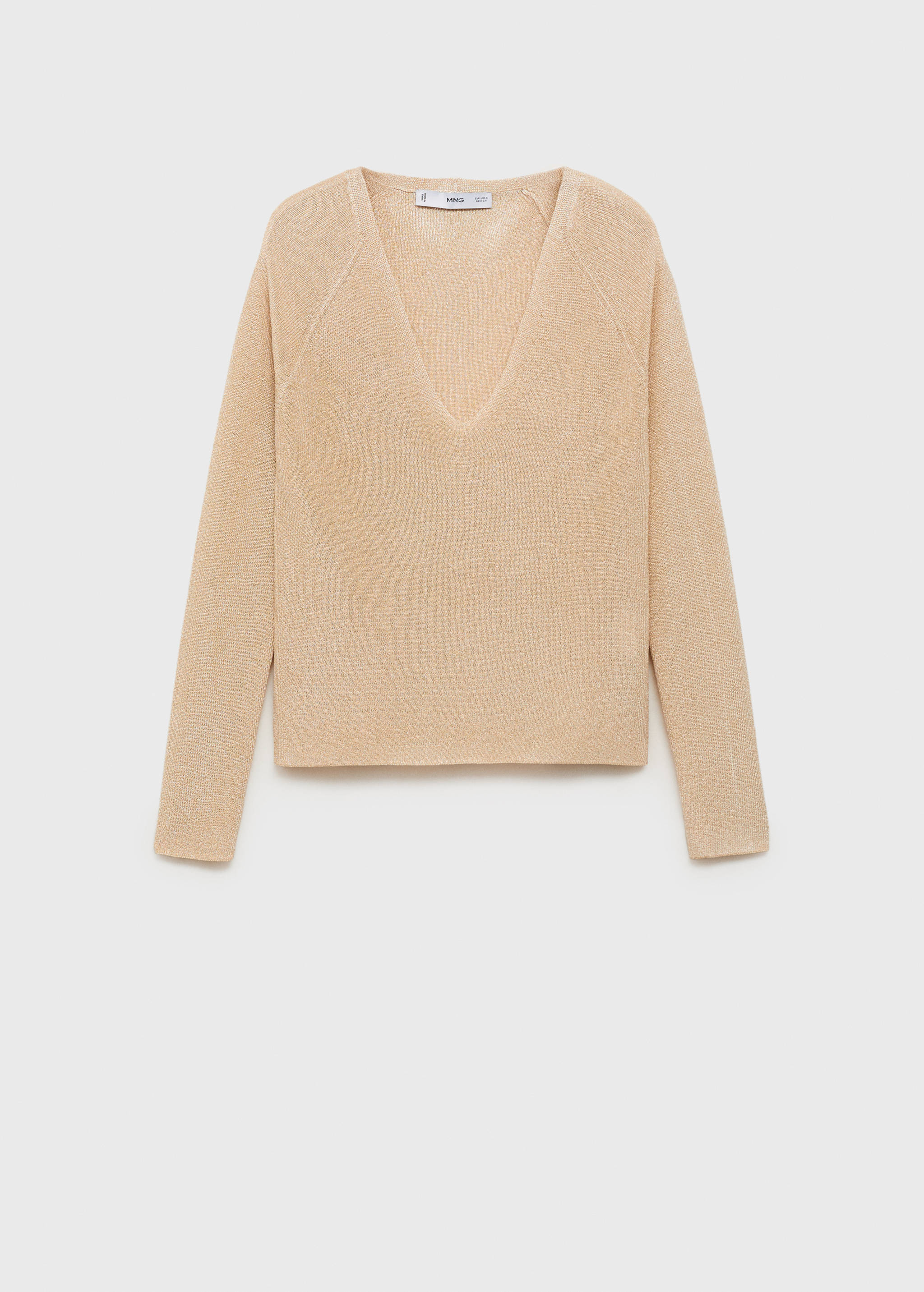 V-neck lurex sweater - Article without model
