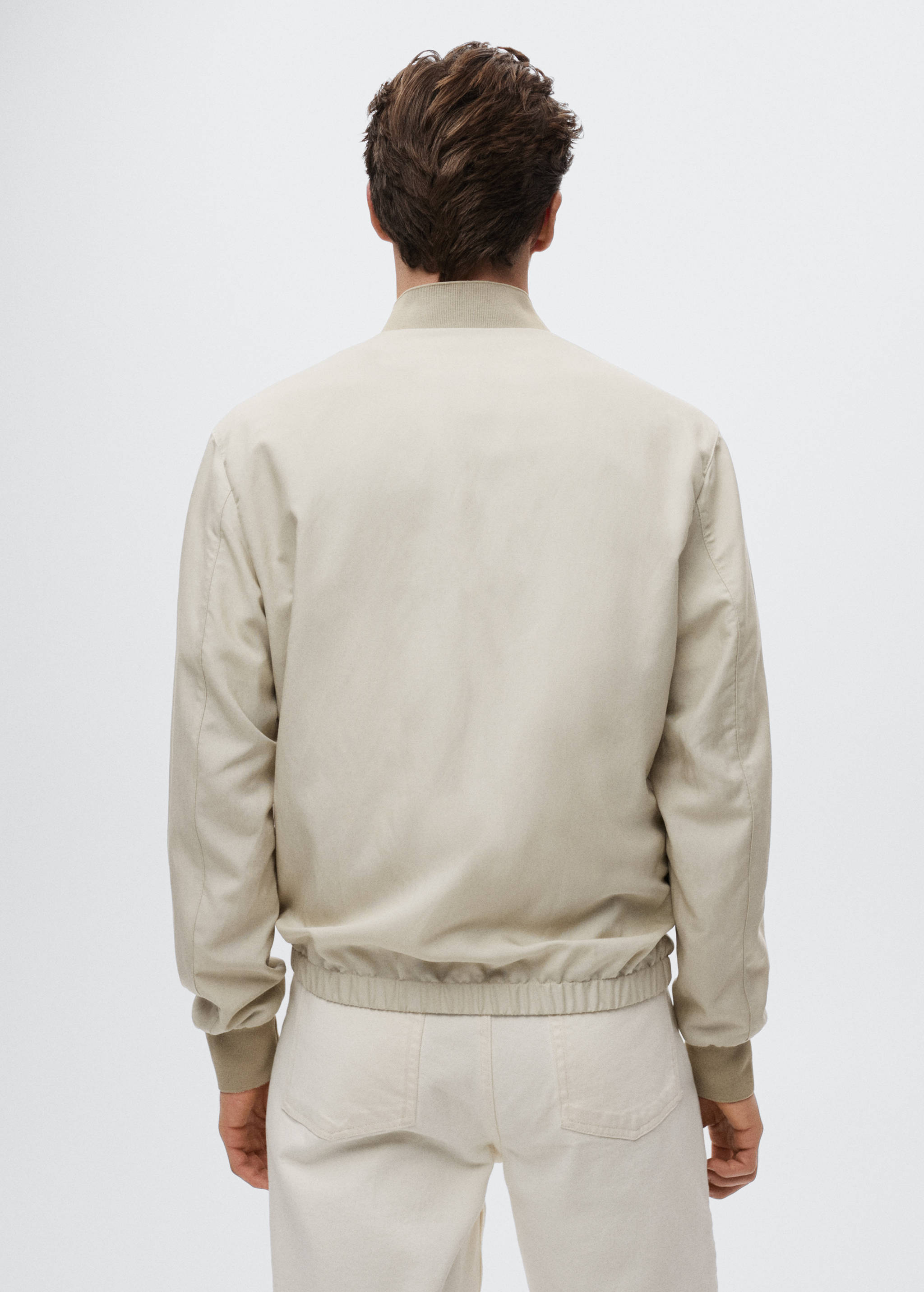 Tencel linen bomber jacket - Reverse of the article