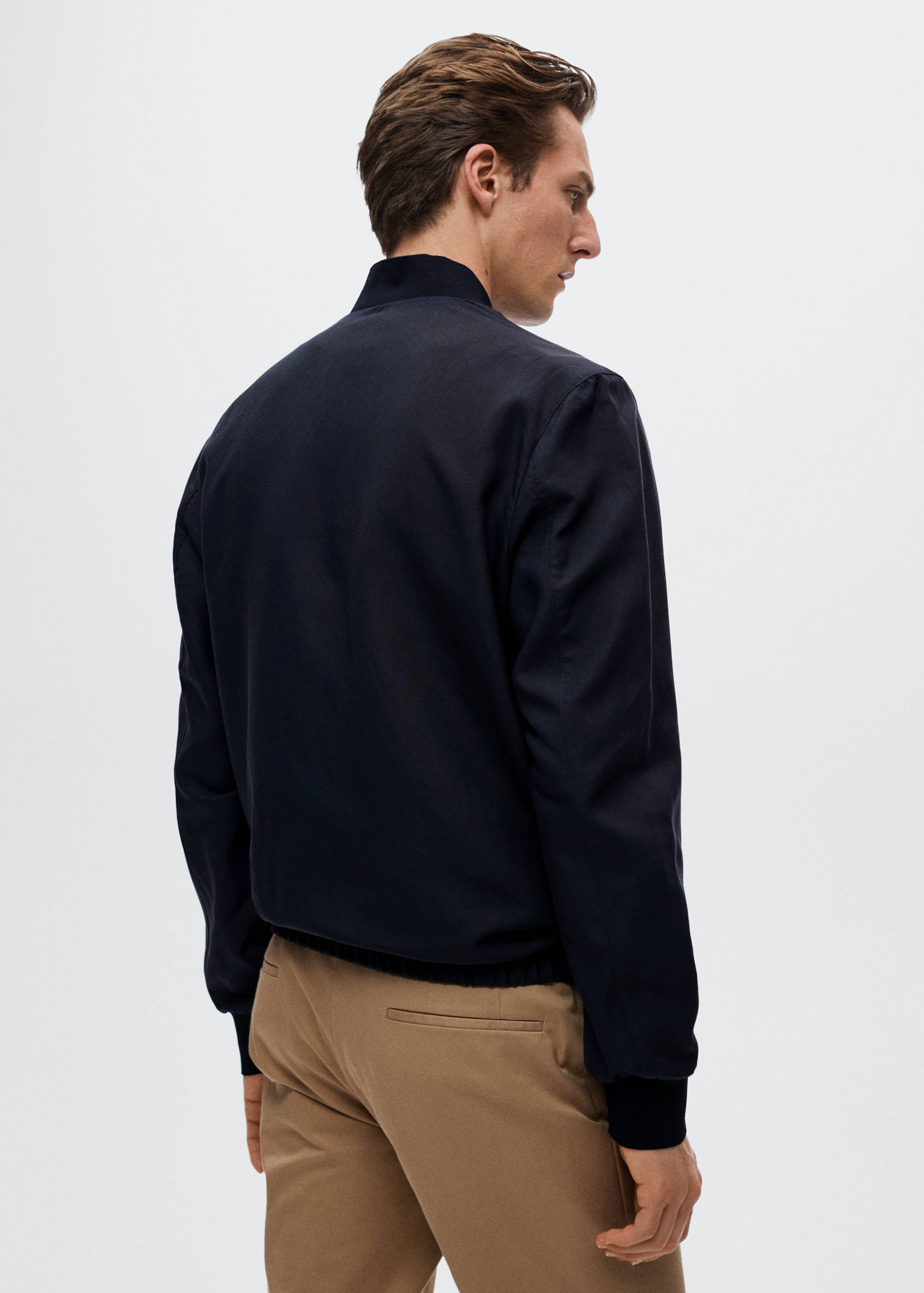 Tencel linen bomber jacket - Reverse of the article