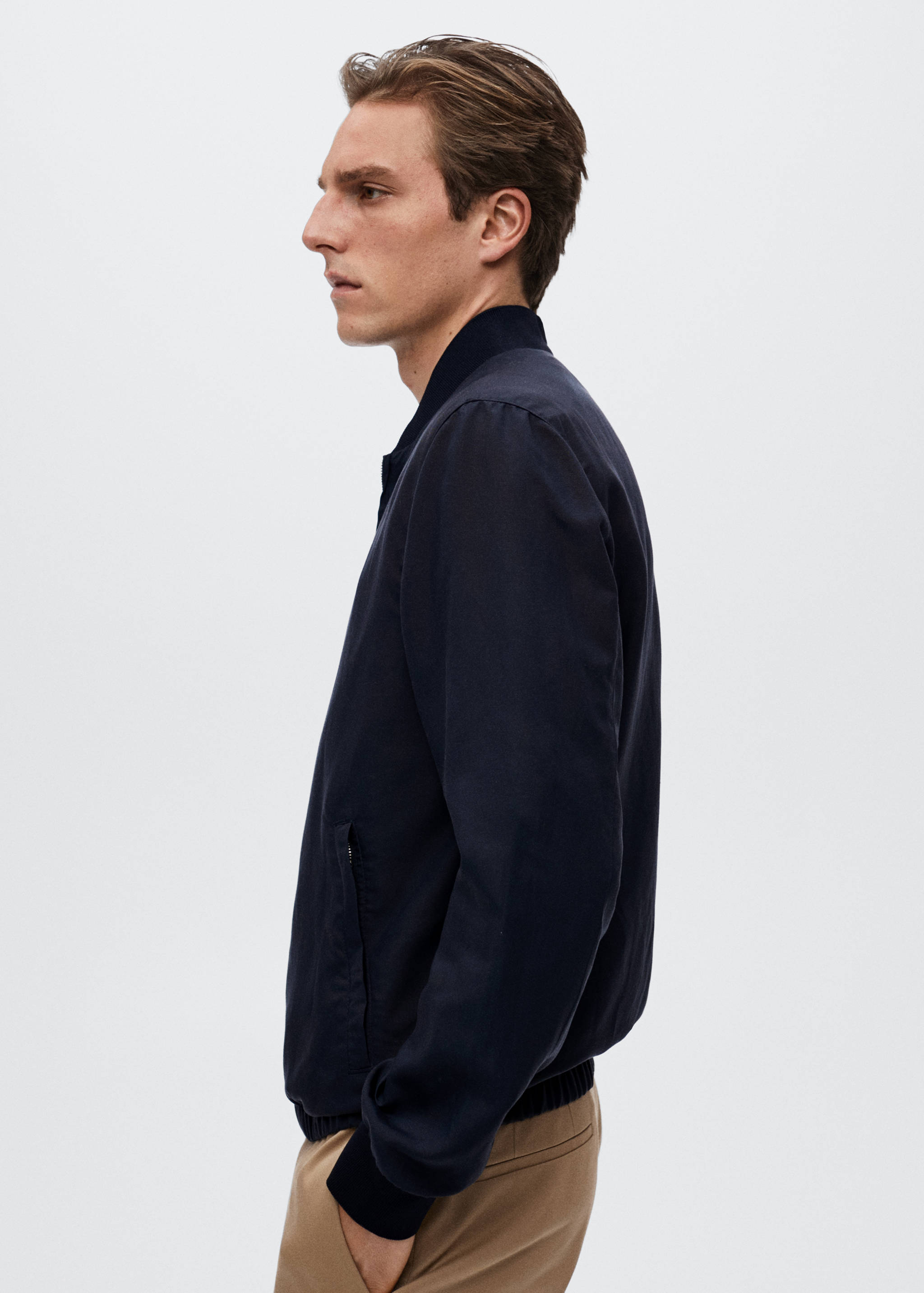Tencel linen bomber jacket - Details of the article 2