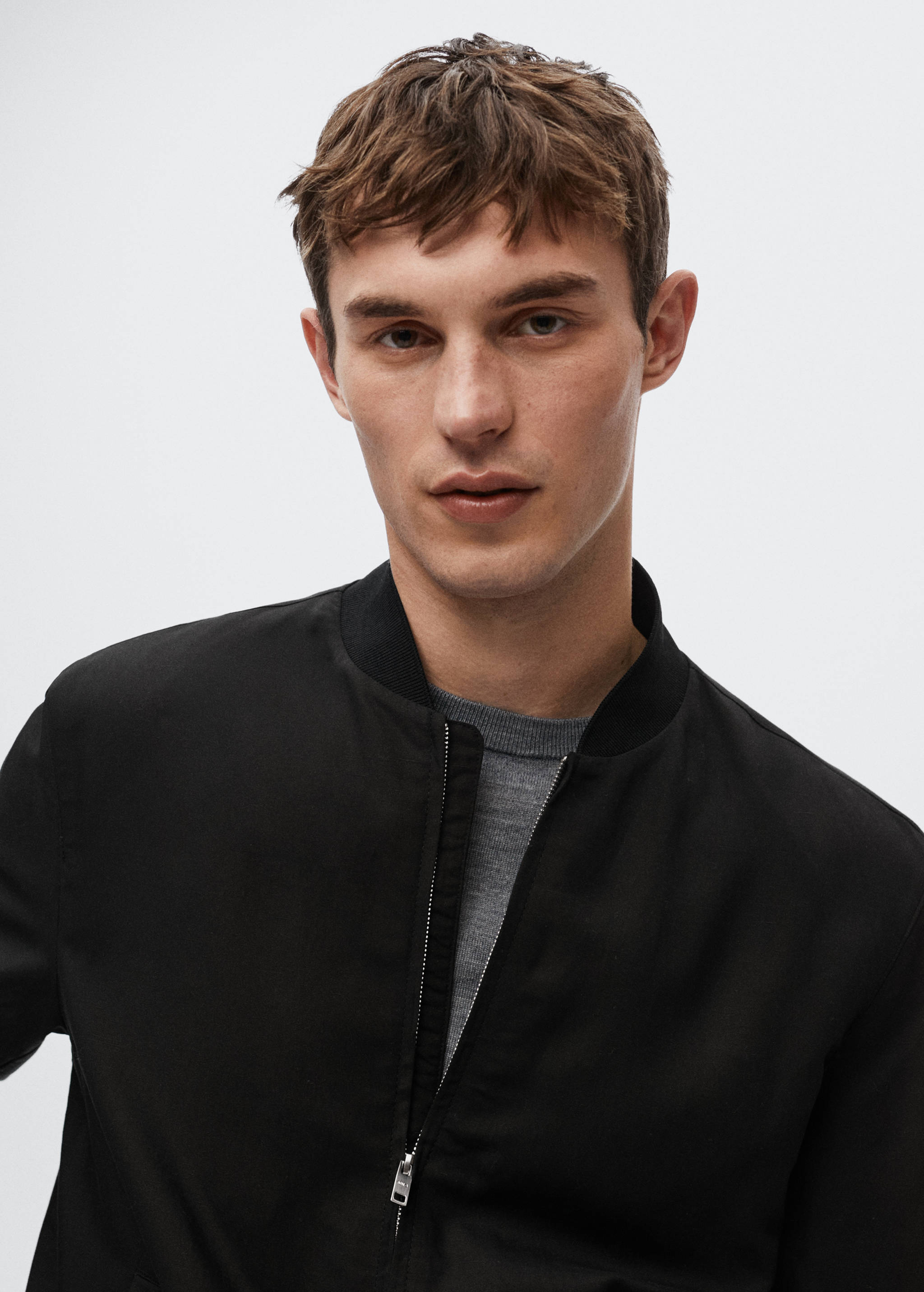 Tencel linen bomber jacket - Details of the article 1