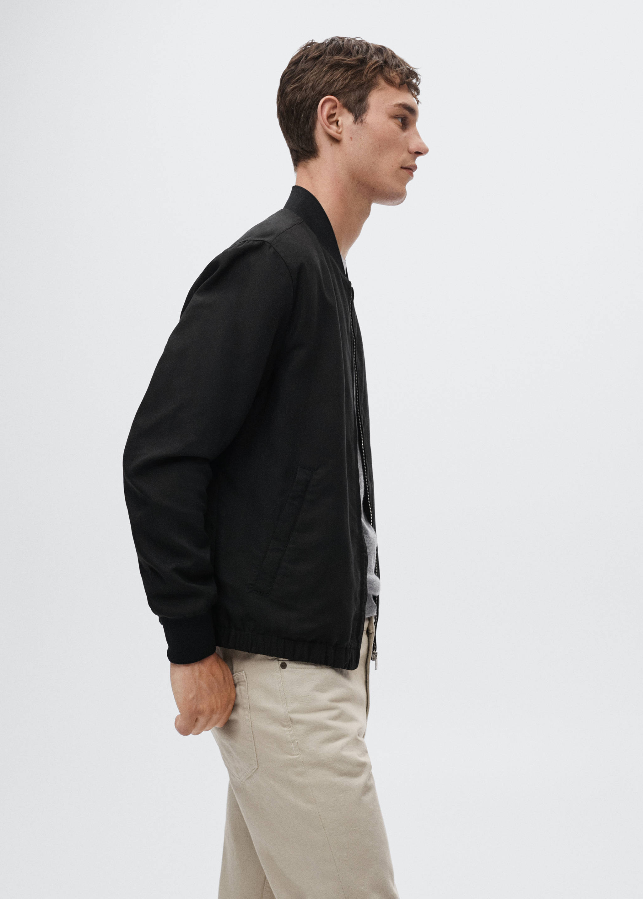 Tencel linen bomber jacket - Details of the article 2