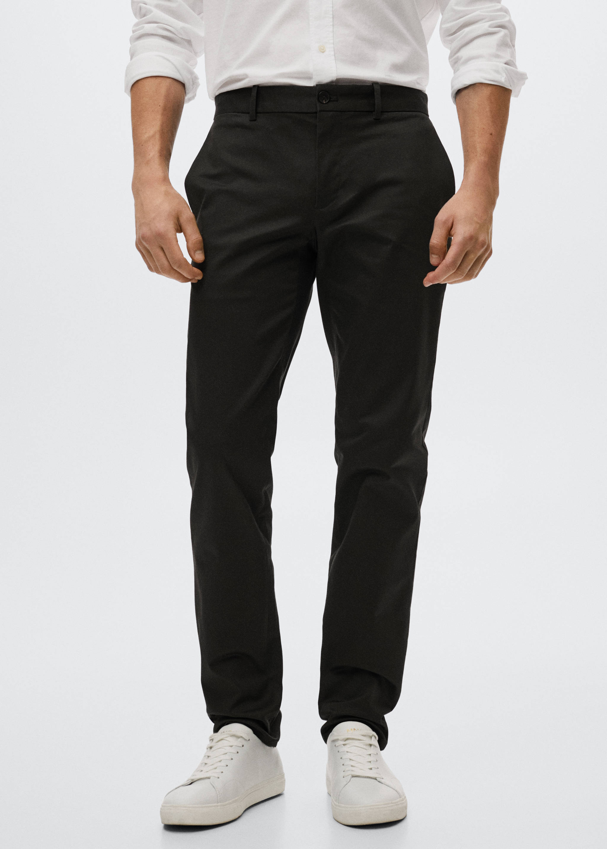 Slim fit chino trousers - Medium plane