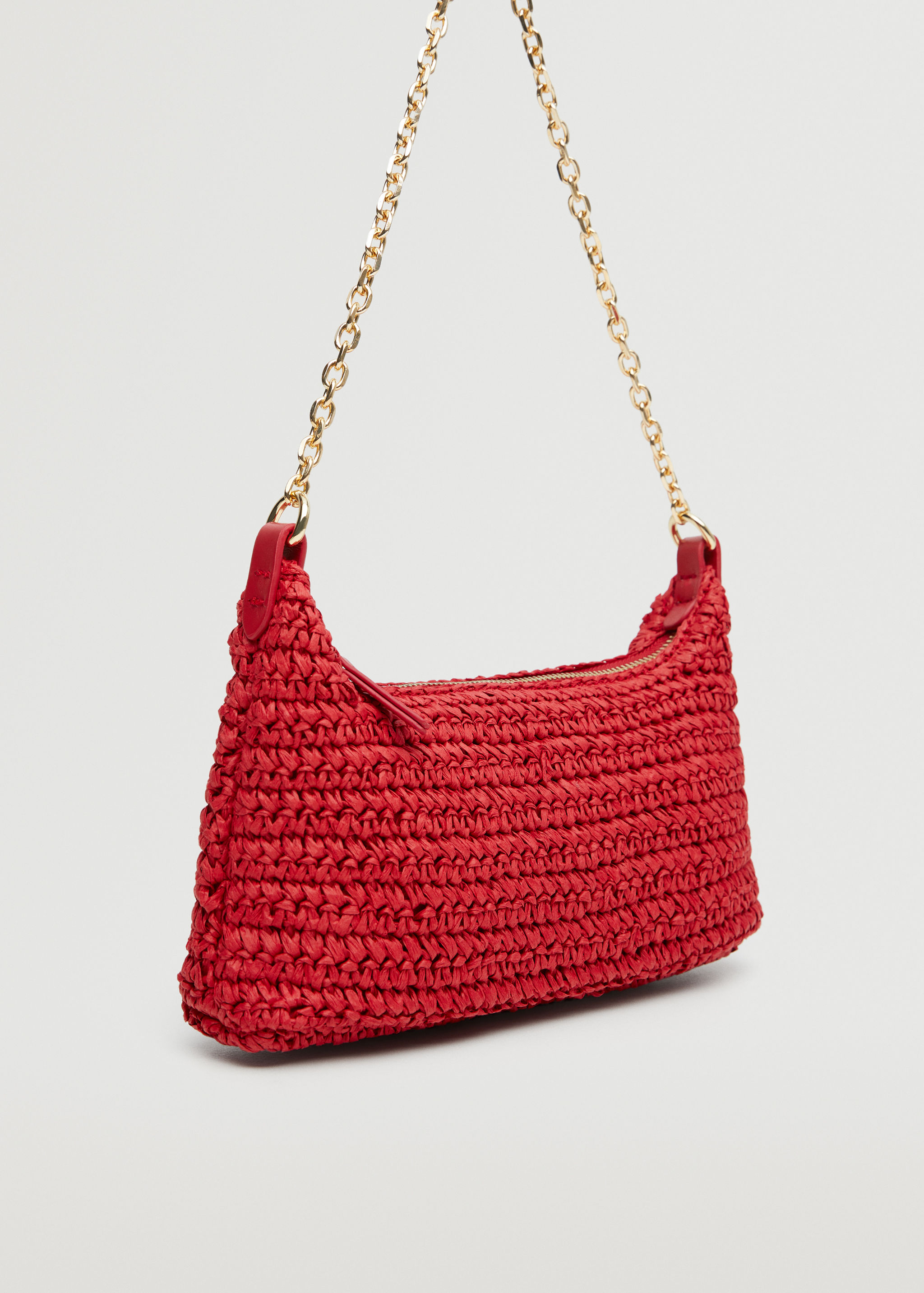 Raffia shoulder bag - Medium plane