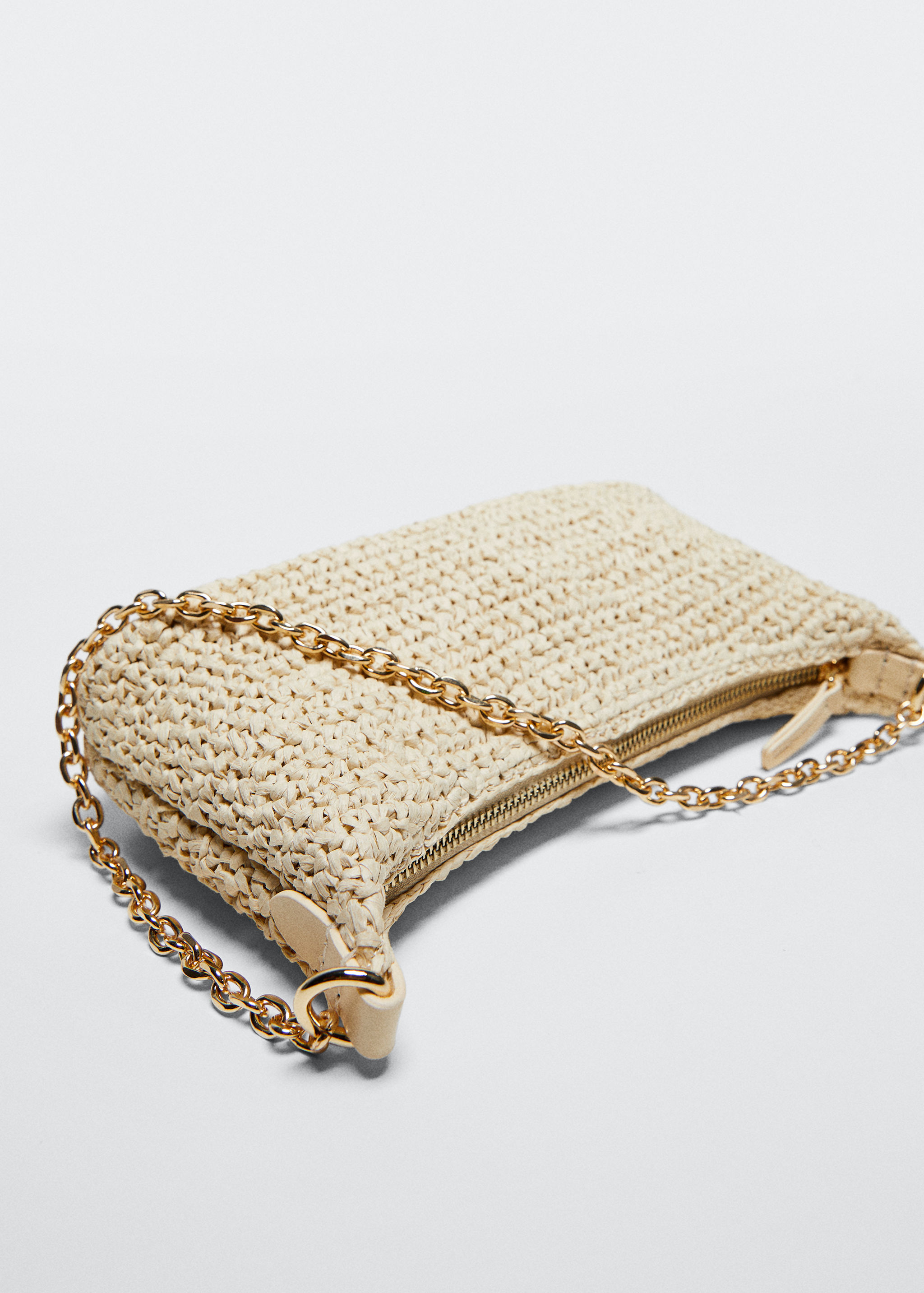 Raffia shoulder bag - Medium plane