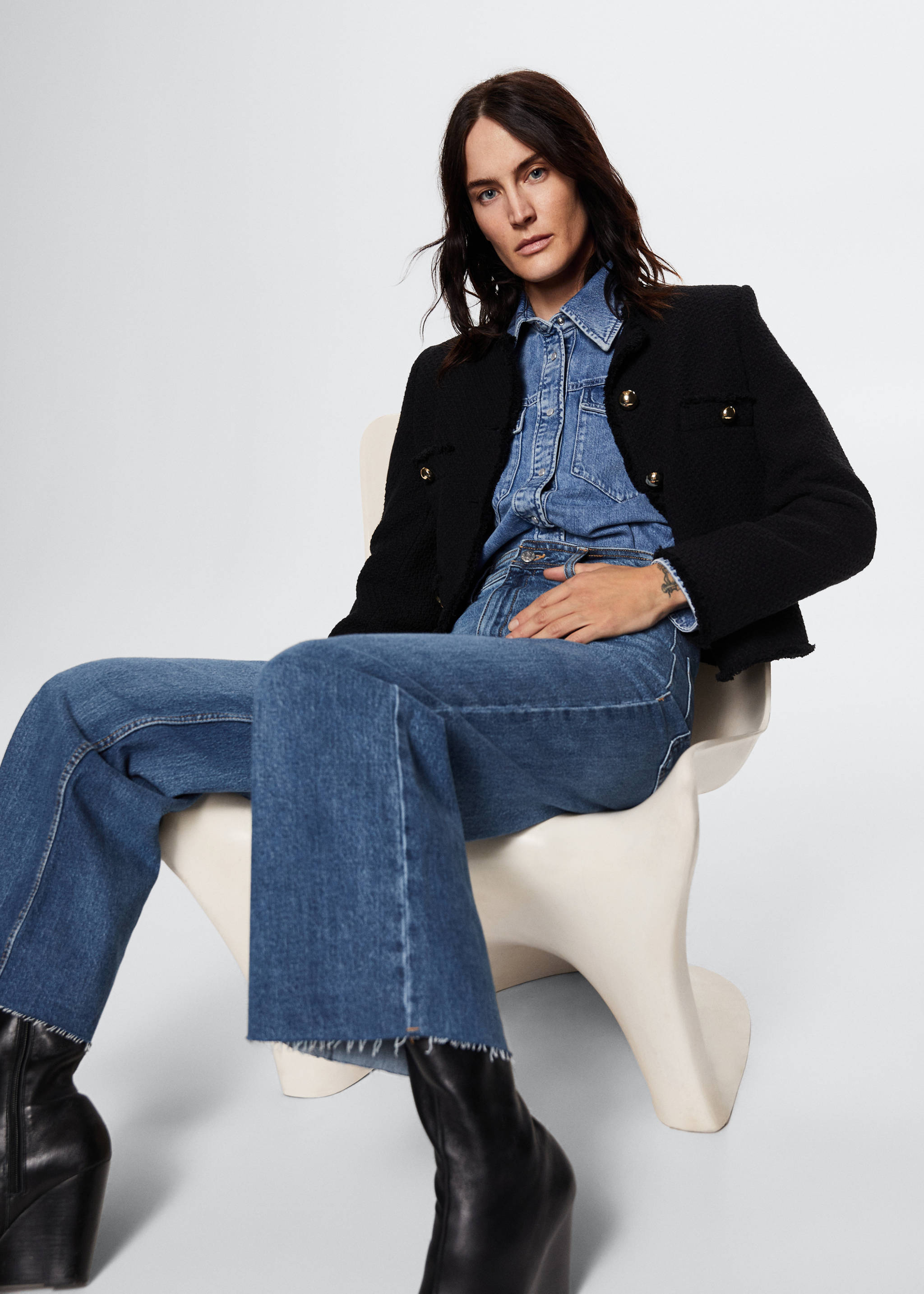 Jeans culotte tiro alto - Detalle del artículo 2