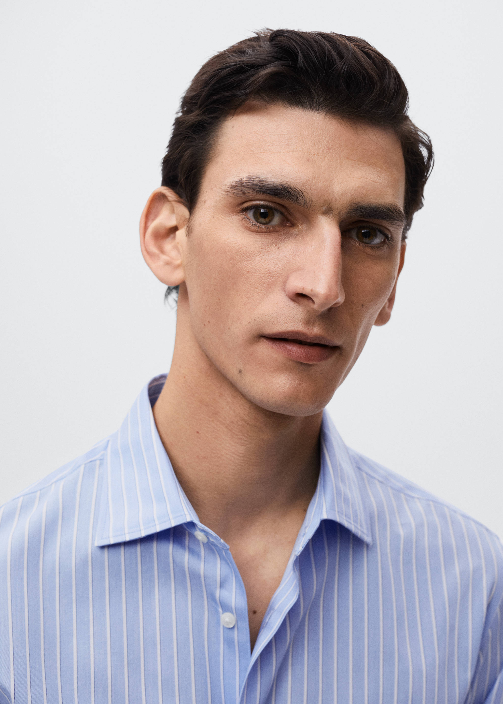 Chemise costume slim fit coton rayures - Détail de l'article 1